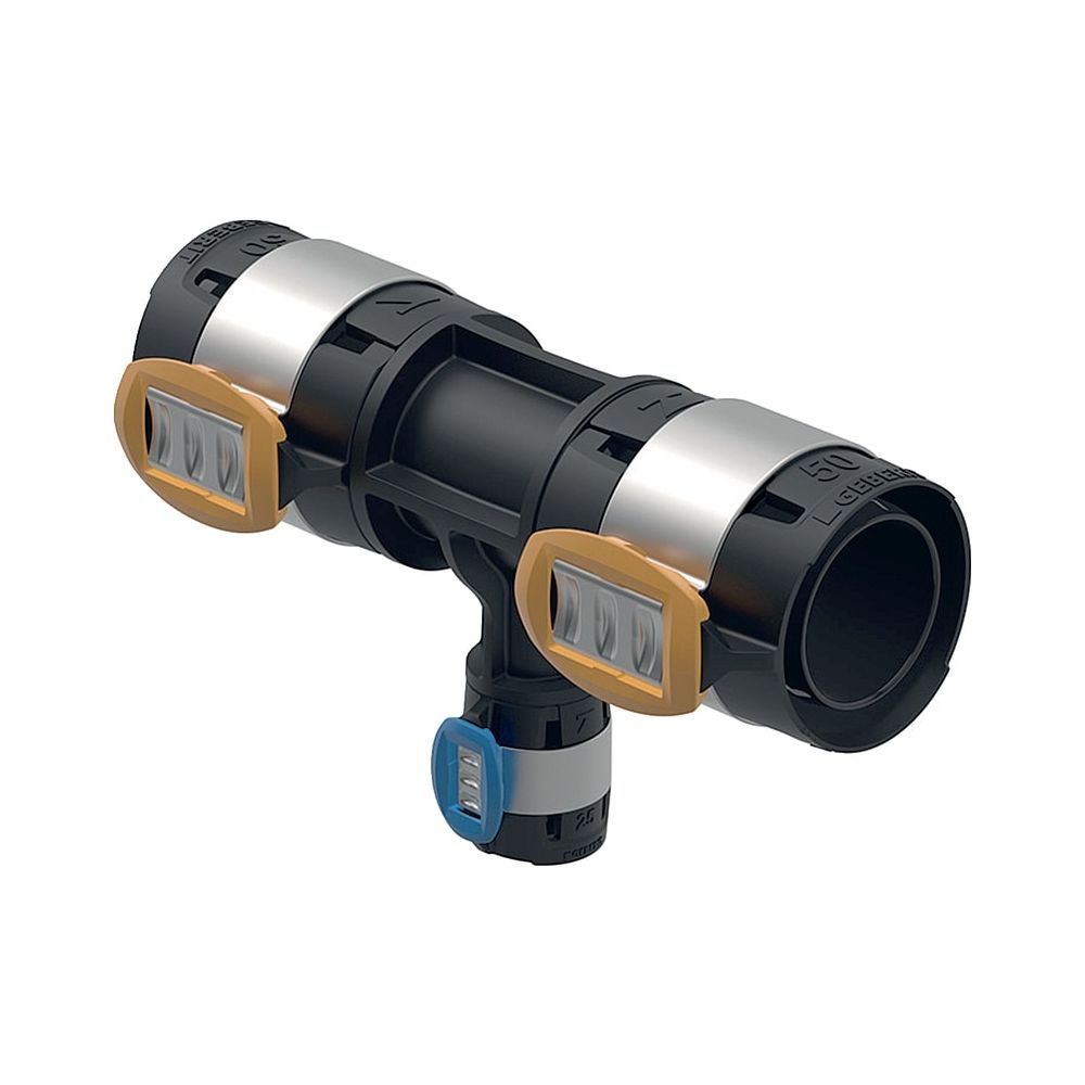 Geberit FlowFit T-Stück reduziert, d 50mm, d1 32mm, d2 50mm, PPSU... GEBERIT-620125001 4025416604631 (Abb. 1)