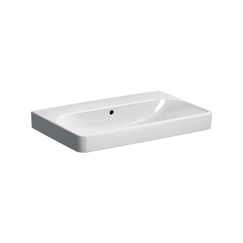 Geberit Smyle Square Waschtisch, Breite 75cm, Tiefe 48cm, ohne Hahnloch, Überlauf si... GEBERIT-500249002 4025410641632 (Abb. 2)