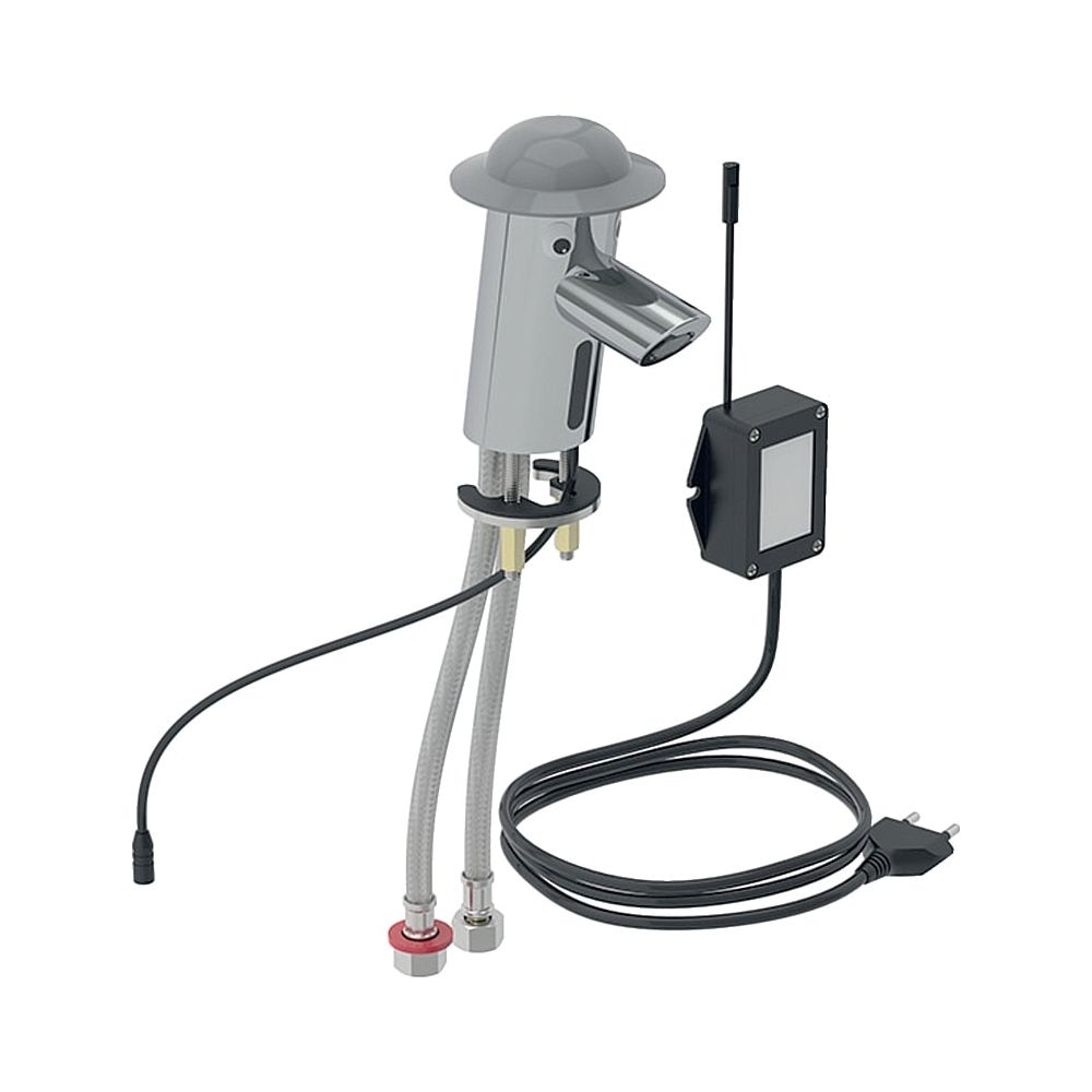 Geberit Bambini Waschtischarmatur Netzbetrieb, mit Mischer, Staubgrau/Hochglanz verc... GEBERIT-116209211 4025410642806 (Abb. 1)