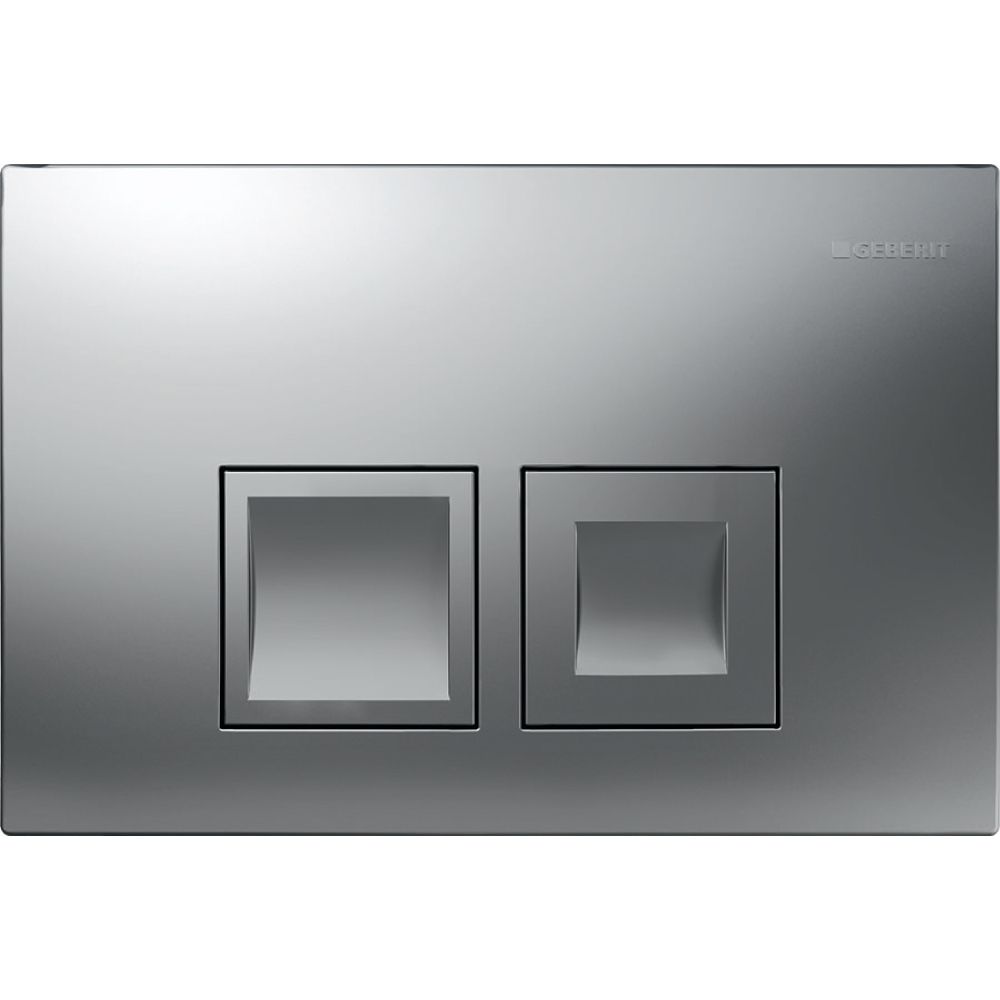 Geberit Delta 25 (vormals Delta 35) Drückerplatte, 2-Mengen-Spülung, Mattverchromt... GEBERIT-115135465 4025410653062 (Abb. 2)