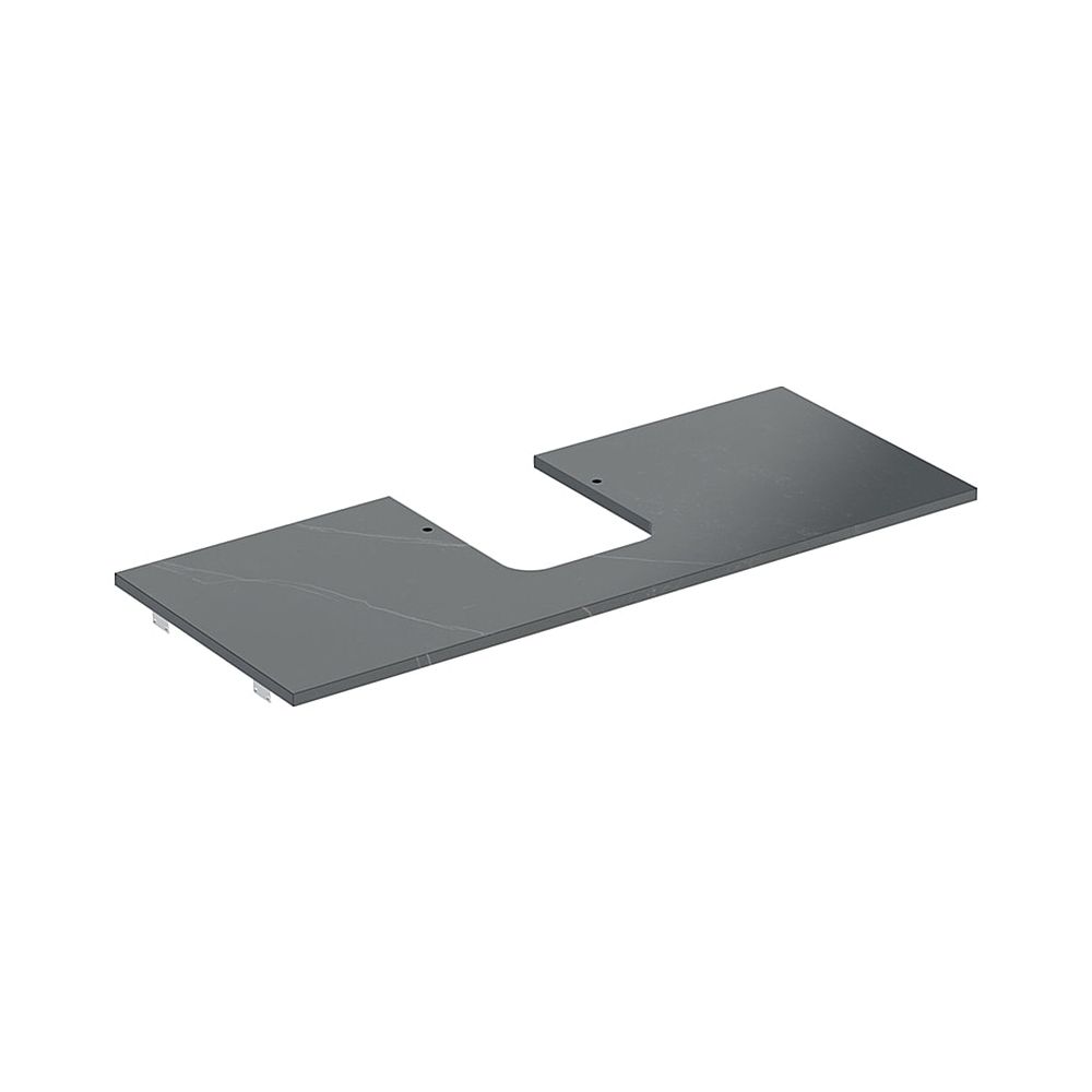 Geberit ONE Waschtischplatte Ausschnitt mittig Steinzeug für Aufsatzwaschtisch Schal... GEBERIT-505105002 4025410630926 (Abb. 1)