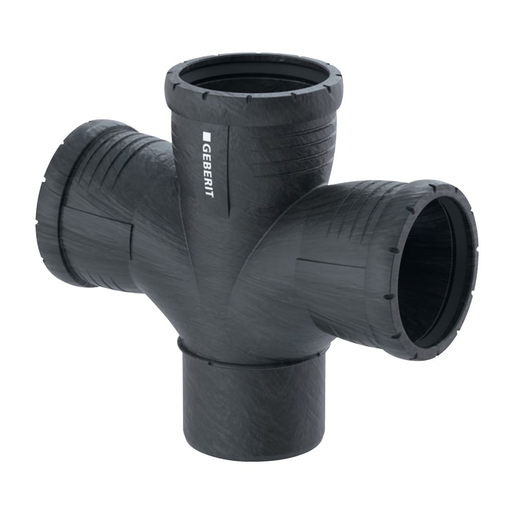 Geberit Silent-Pro Bogenabzweig 87,5 Grad zweifach d 90mm, d1 90mm, d2 90mm... GEBERIT-393466141 4025416454526 (Abb. 2)