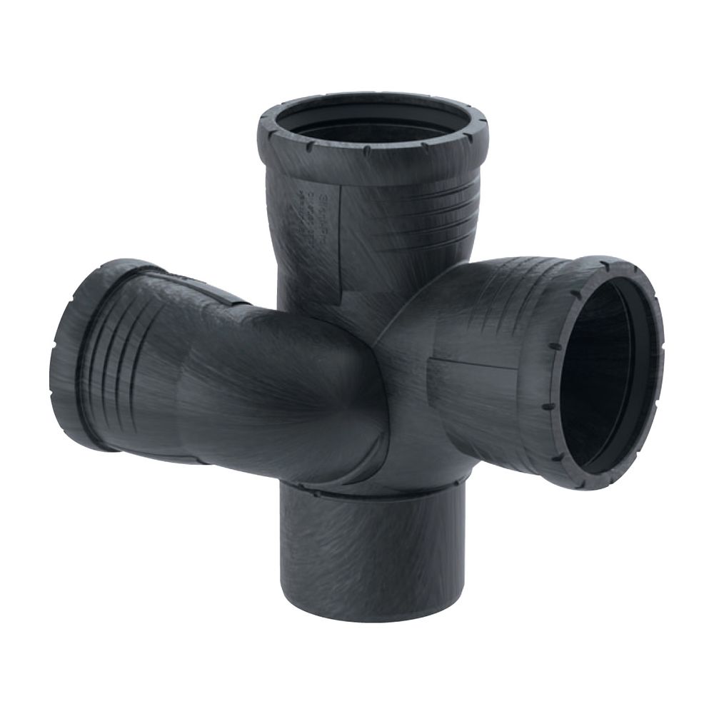Geberit Silent-Pro Schachtbogenabzweig 87,5 Grad rechts d 110mm, d1 75mm, d2 90mm... GEBERIT-393553141 4025416457817 (Abb. 2)