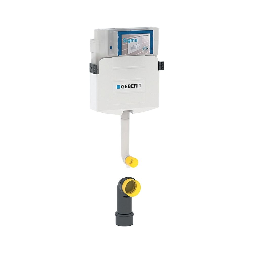 Geberit Sigma Unterputzspülkasten 12cm, 6 oder 3 Liter, Spülbogen gesteckt, mit Betä... GEBERIT-109302005 4025416724995 (Abb. 1)