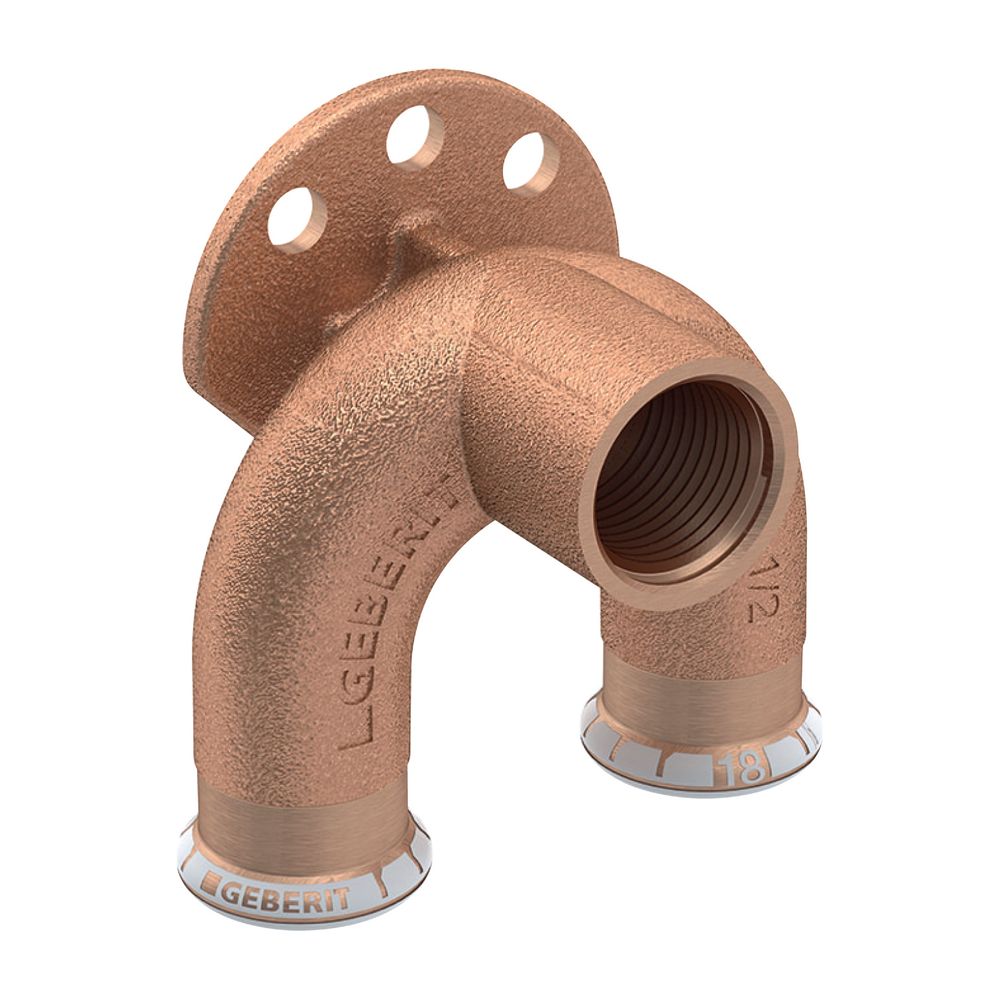 Geberit Mapress Kupfer Doppelanschlusswinkel 90 Grad, d 15mm, Rp 1/2″, d1 15mm, L1 5cm, ... GEBERIT-63462 4024723634621 (Abb. 2)