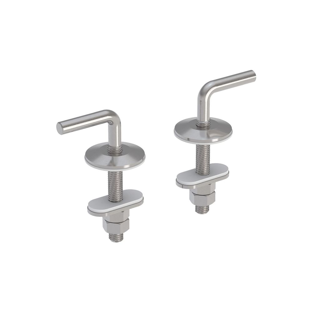 Geberit Set Scharniere für WC-Sitz Befestigung von unten, Edelstahl... GEBERIT-598051000 4022009339390 (Abb. 2)