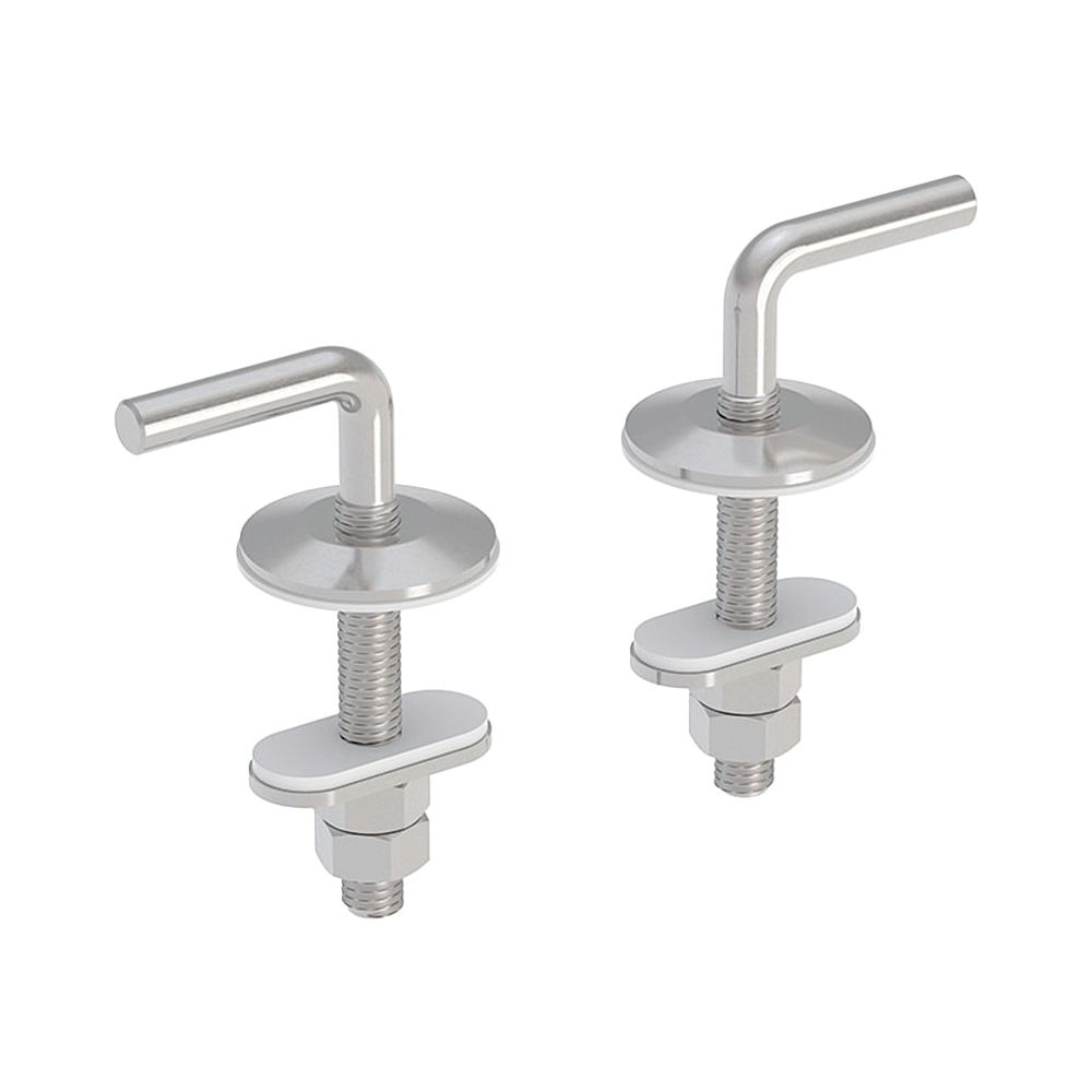 Geberit Set Scharniere für WC-Sitz Befestigung von unten, Edelstahl... GEBERIT-598051000 4022009339390 (Abb. 1)