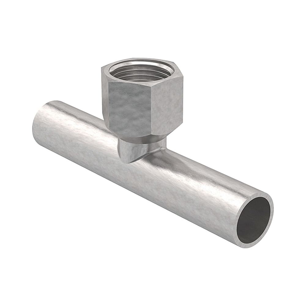 Geberit Mapress C-Stahl T-Stück mit Innengewinde, Einschubenden d 35mm, Rp 1/2″, d1 35mm... GEBERIT-21344 4024723213444 (Abb. 1)