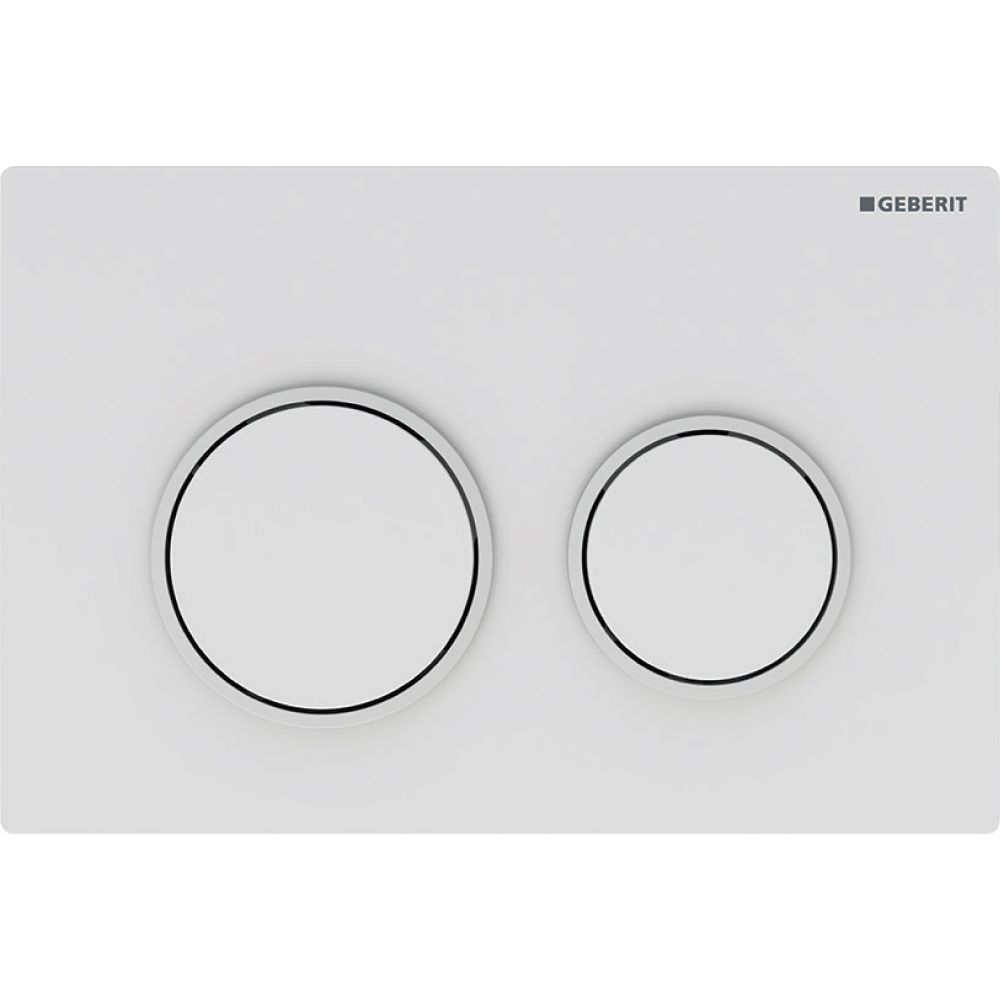Geberit Omega 20 Drückerplatte, 2-Mengen-Spülung Round, Weiß/Mattweiß... GEBERIT-115085111 4025410693310 (Abb. 2)