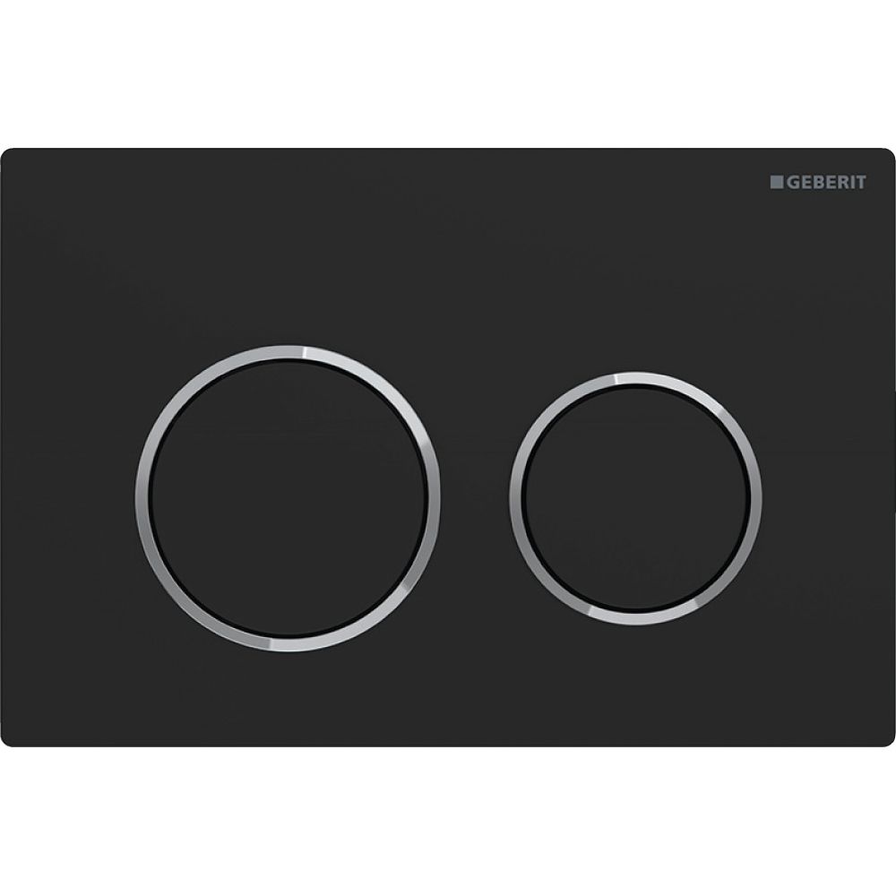 Geberit Omega 20 Drückerplatte, 2-Mengen-Spülung Round, Mattschwarz lackiert easy-to... GEBERIT-115085141 4025410693358 (Abb. 2)