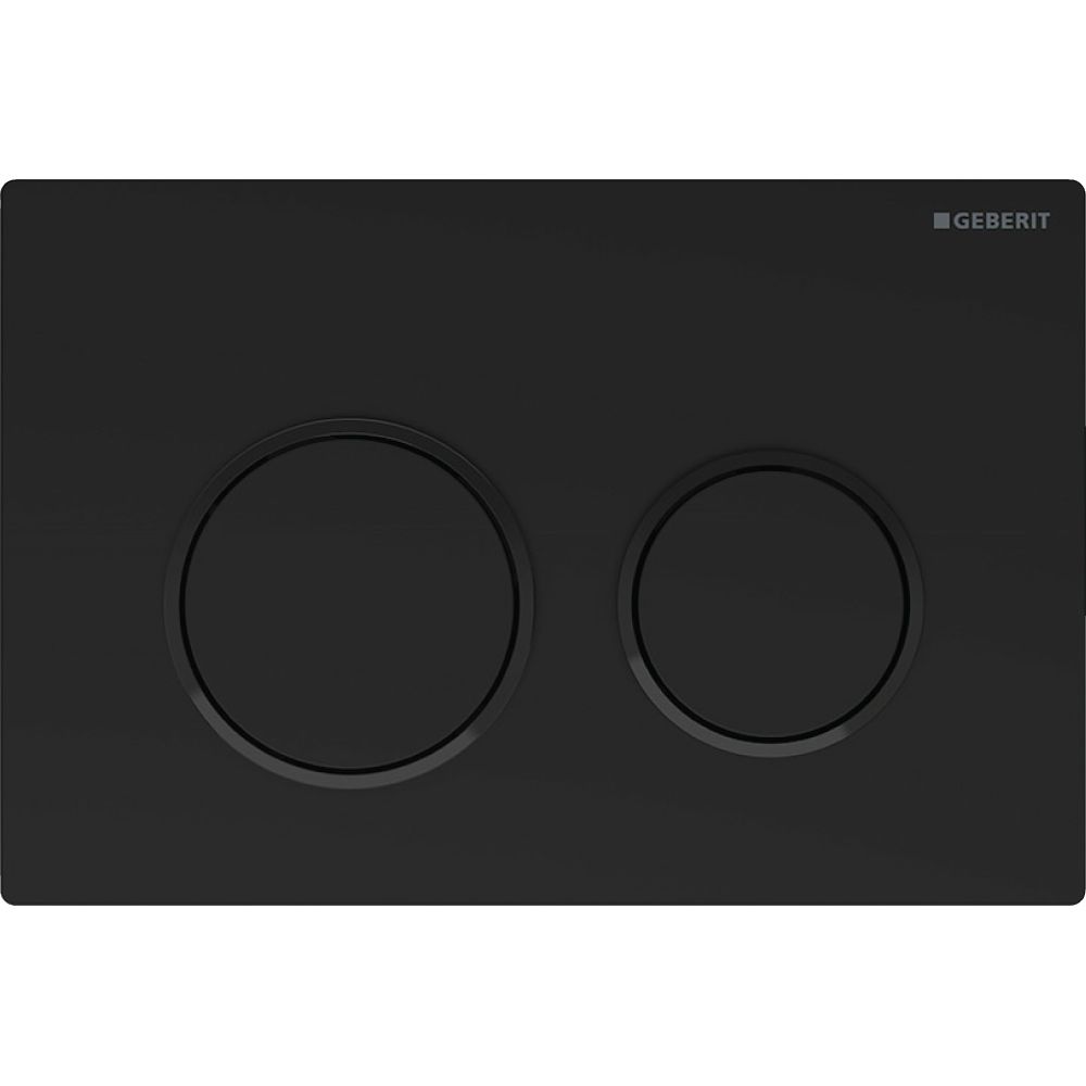 Geberit Omega 20 Drückerplatte, 2-Mengen-Spülung Round, Schwarz/Mattschwarz lackiert... GEBERIT-115085161 4025410693518 (Abb. 2)