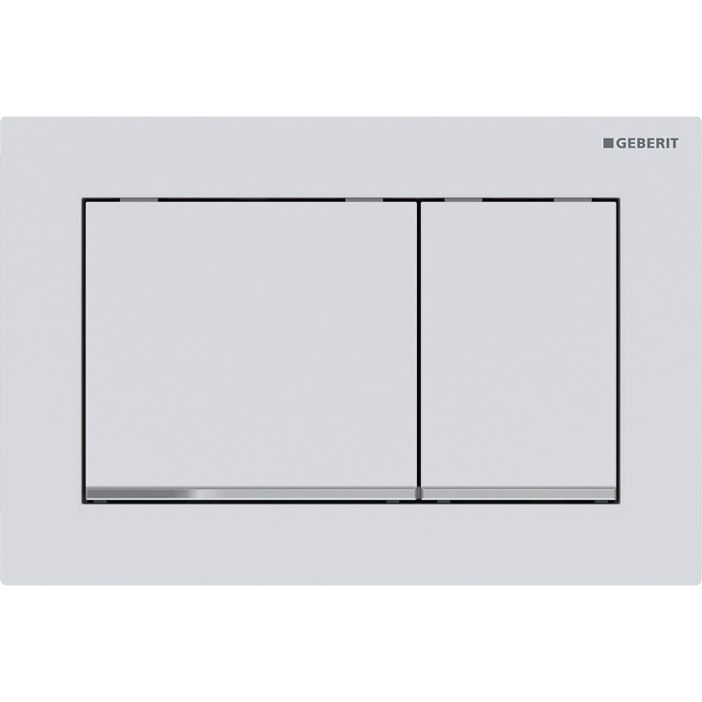 Geberit Omega 20 (ex Omega 30) Drückerplatte, 2-Mengen-Spülung Square, Mattweiß lack... GEBERIT-115080JT1 4025410693471 (Abb. 2)
