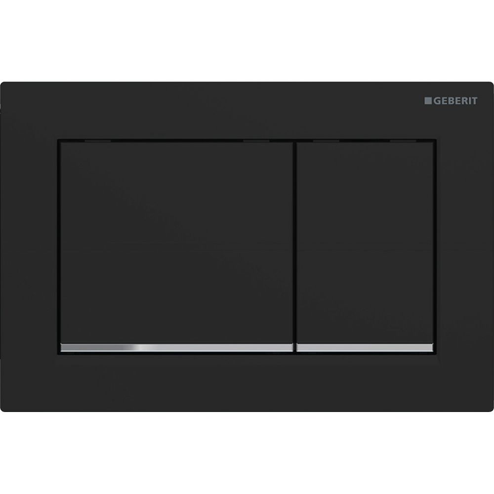 Geberit Omega 20 (ex Omega 30) Drückerplatte, 2-Mengen-Spülung Square, Mattschwarz l... GEBERIT-115080141 4025410693730 (Abb. 2)