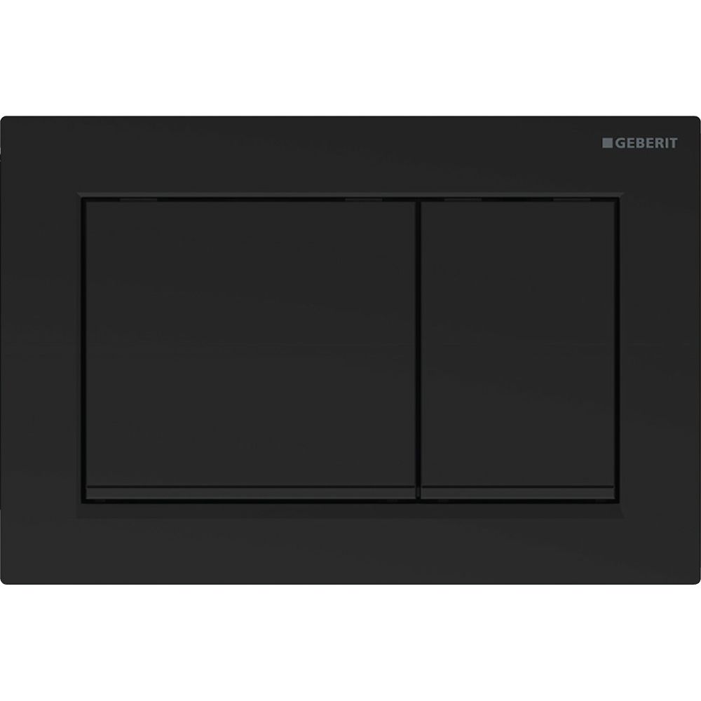 Geberit Omega 20 (ex Omega 30) Drückerplatte, 2-Mengen-Spülung Square, Schwarz/Matts... GEBERIT-115080161 4025410693778 (Abb. 2)