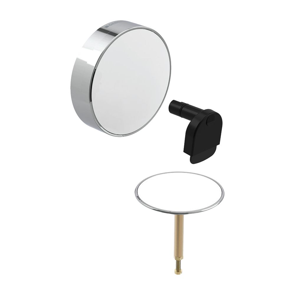 Geberit Split Fertigbauset für Badewannenablauf mit Drehbetätigung, Zulauf Weiß, Hoc... GEBERIT-150481KJ1 4025410591197 (Abb. 2)