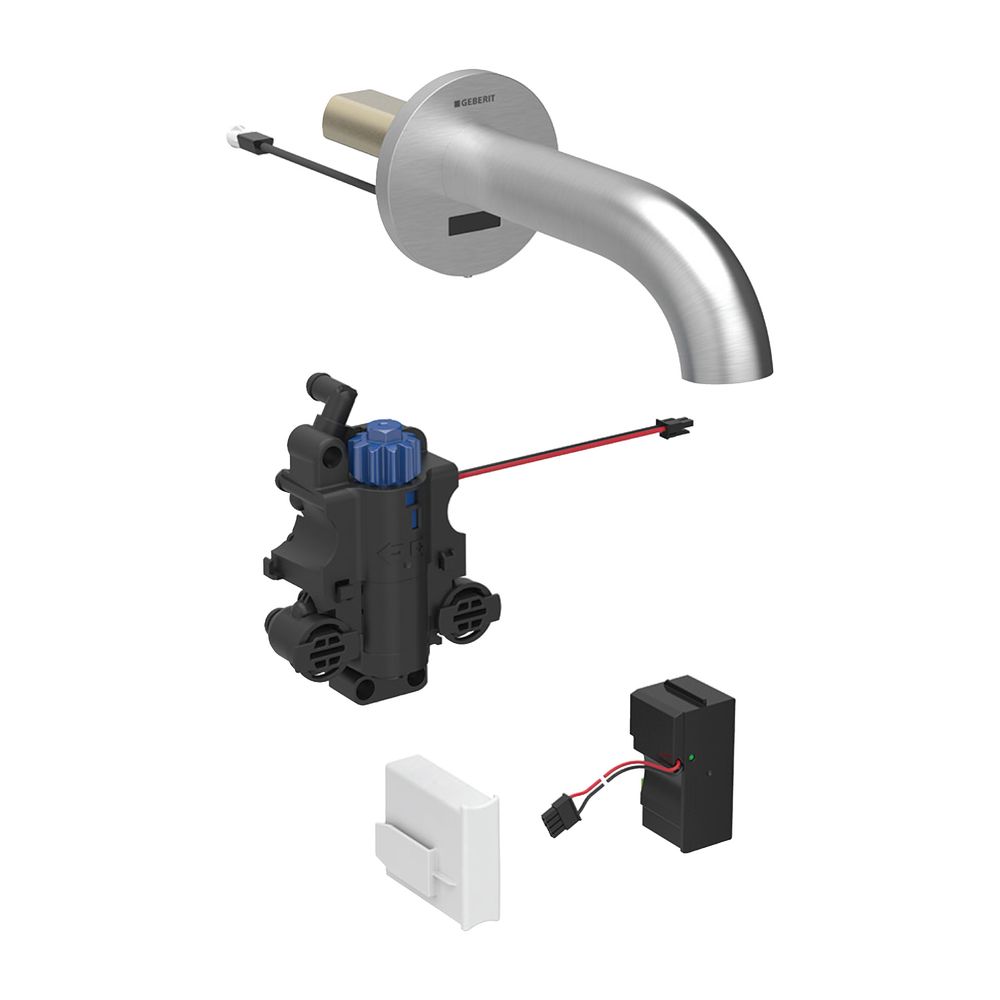 Geberit Piave Waschtischarmatur Wandmontage Netzbetrieb, mit Thermostatmischer Länge... GEBERIT-116287SN1 4025410065360 (Abb. 2)