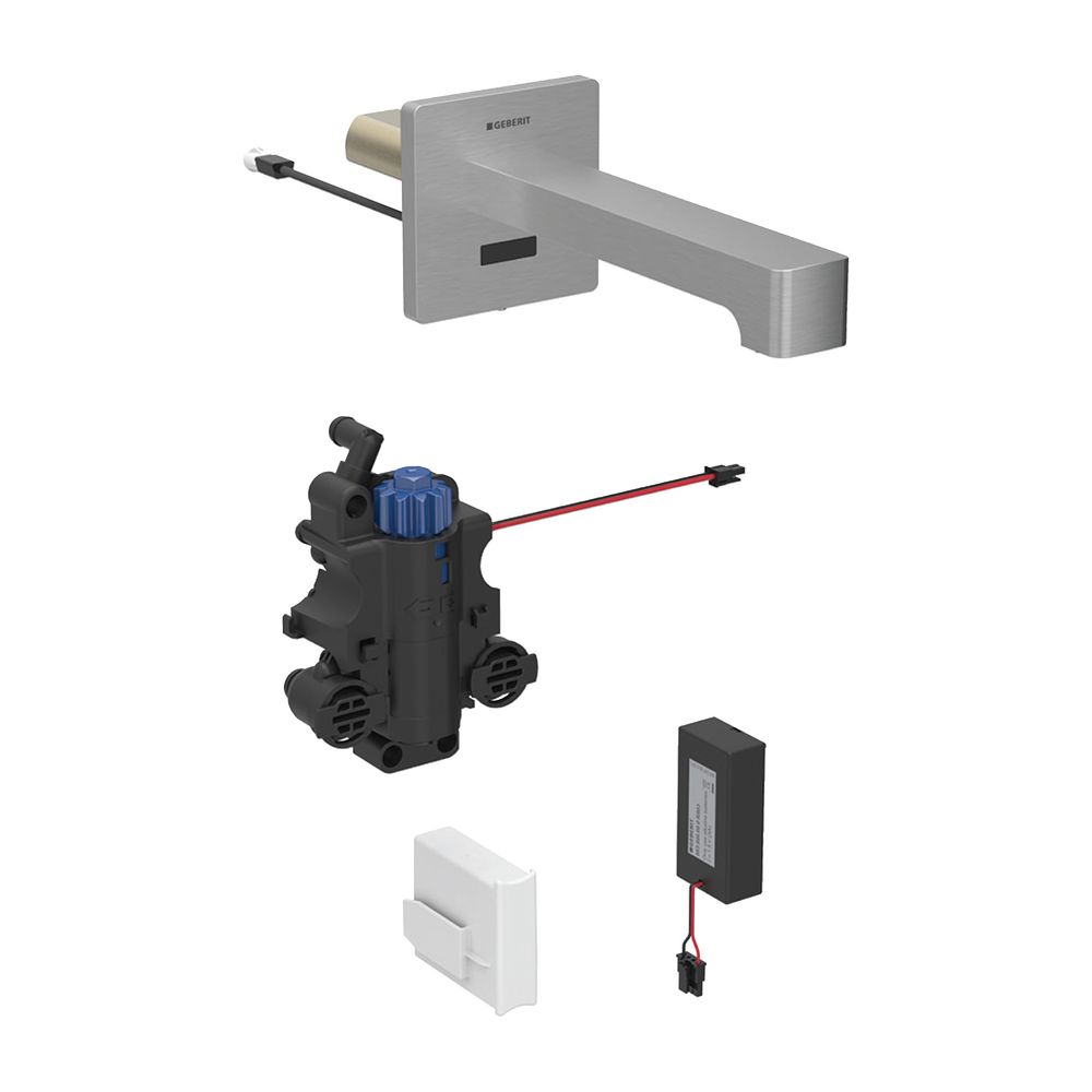 Geberit Brenta Waschtischarmatur Wandmontage Batteriebetrieb mit Thermostatmischer L... GEBERIT-116298SN1 4025410065469 (Abb. 2)