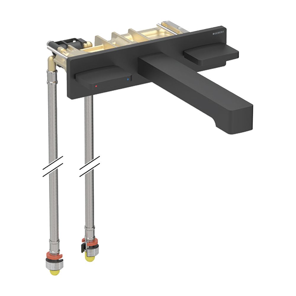 Geberit ONE Waschtischarmatur eckiges Design, Wandmontage Länge 18cm Zweigriffmische... GEBERIT-116461141 4025410064462 (Abb. 2)