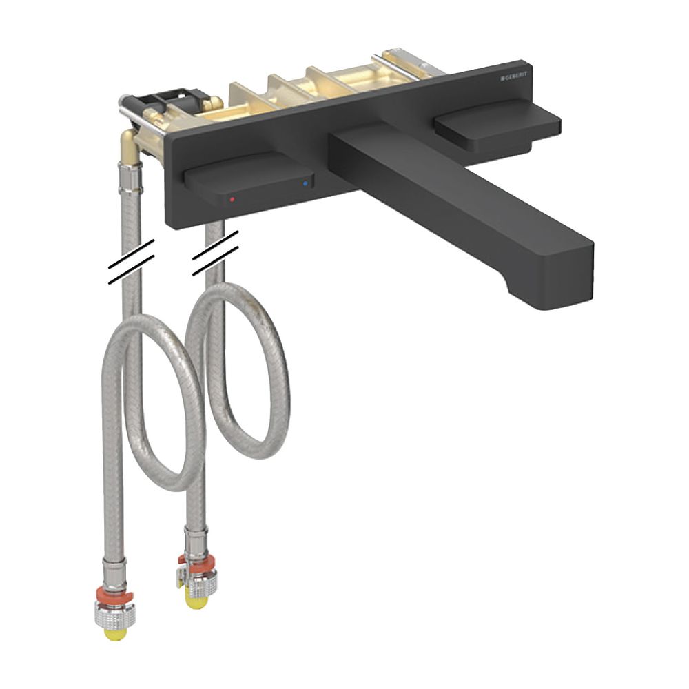 Geberit ONE Waschtischarmatur eckiges Design, Wandmontage, Länge 22cm Zweigriffmisch... GEBERIT-116465141 4025410064509 (Abb. 2)