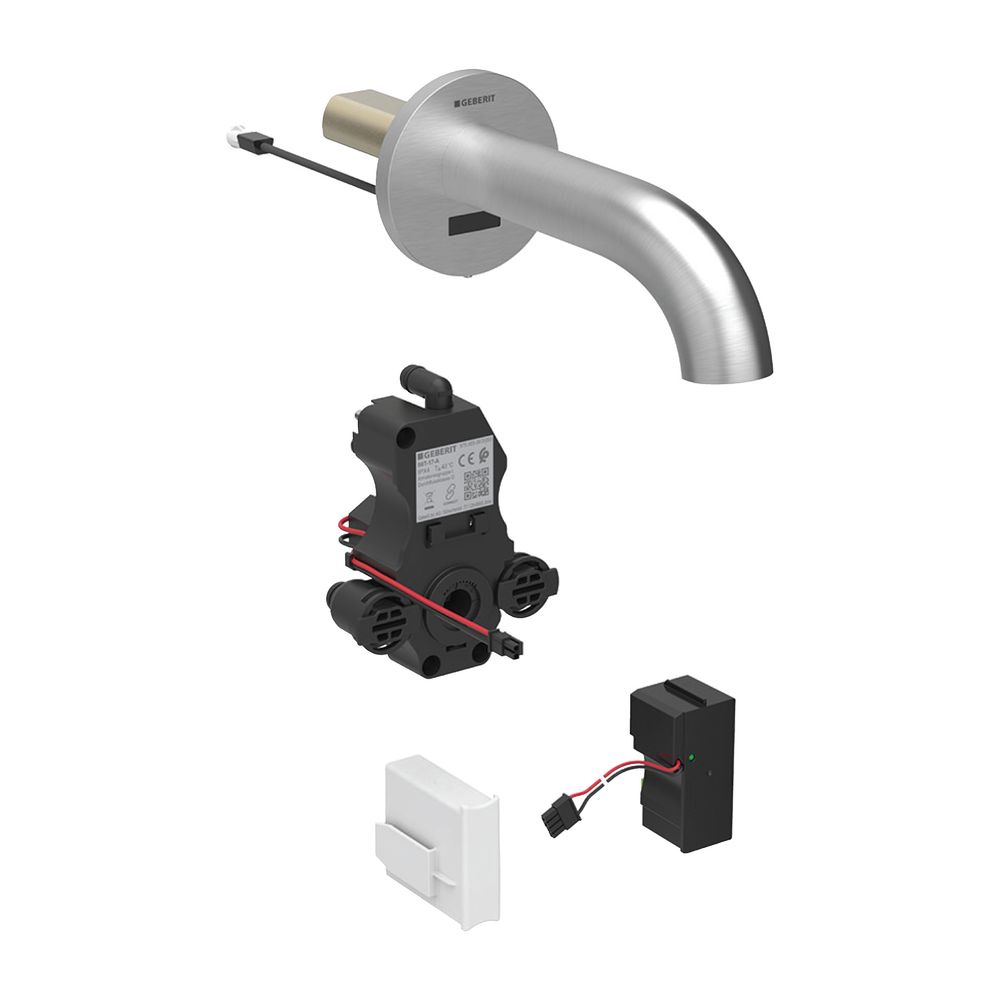 Geberit Piave Waschtischarmatur Wandmontage, Netzbetrieb, mit Mischer, Länge 22cm, E... GEBERIT-116282SN1 4025410065308 (Abb. 2)