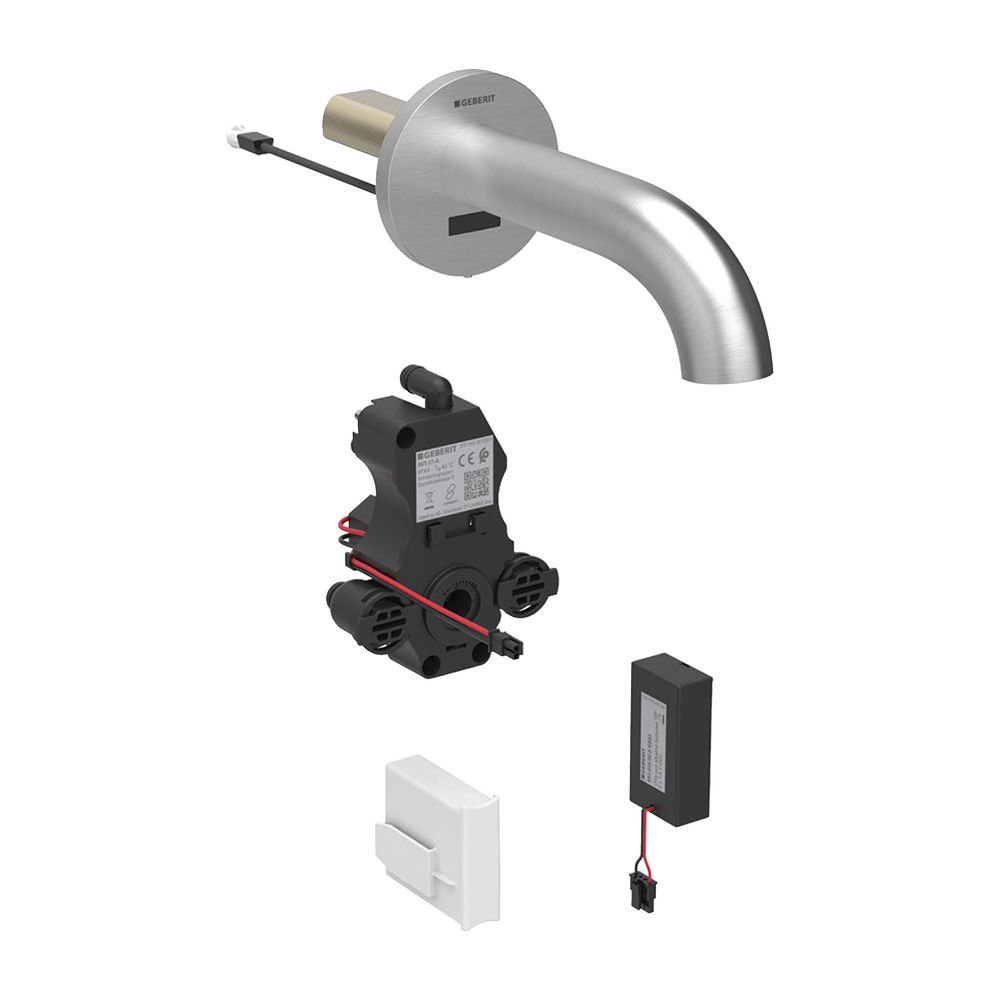 Geberit Piave Waschtischarmatur Wandmontage, Batteriebetrieb, ohne Mischer, Länge 22... GEBERIT-116283SN1 4025410065322 (Abb. 2)