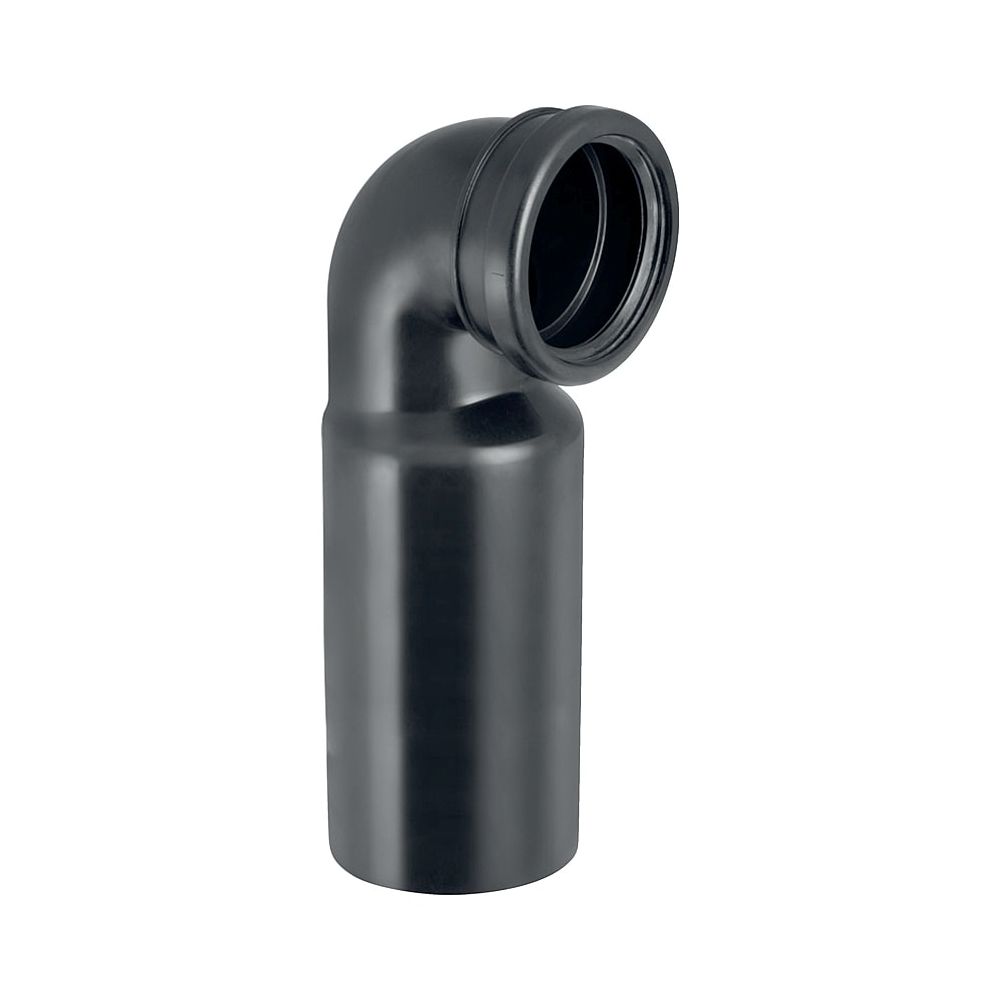 Geberit PE Anschlussbogen 90 Grad mit Lippendichtung, verlängert, für Wand-WC Außend... GEBERIT-241899001 4025416728085 (Abb. 1)