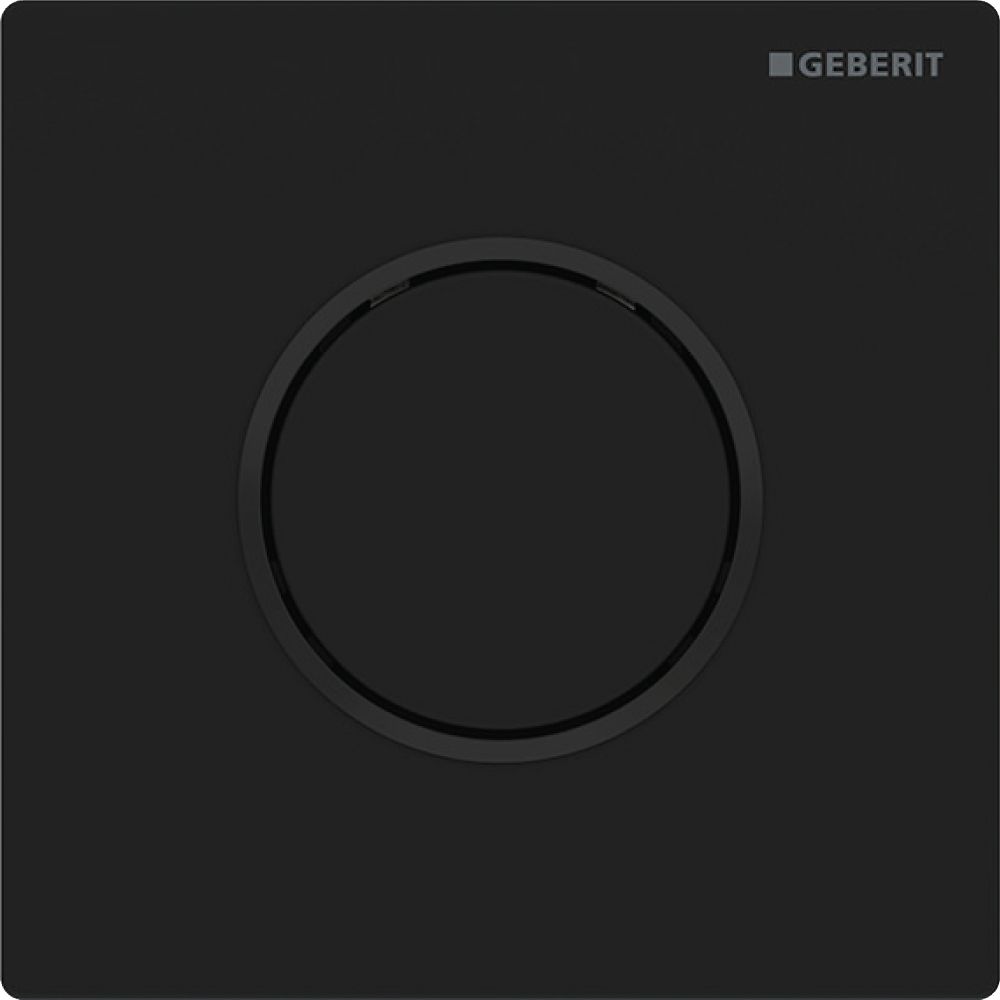 Geberit Typ 10 Urinalsteuerung mit pneumatischer Spülauslösung, Round, Schwarz/Matts... GEBERIT-116015161 4025410703446 (Abb. 2)