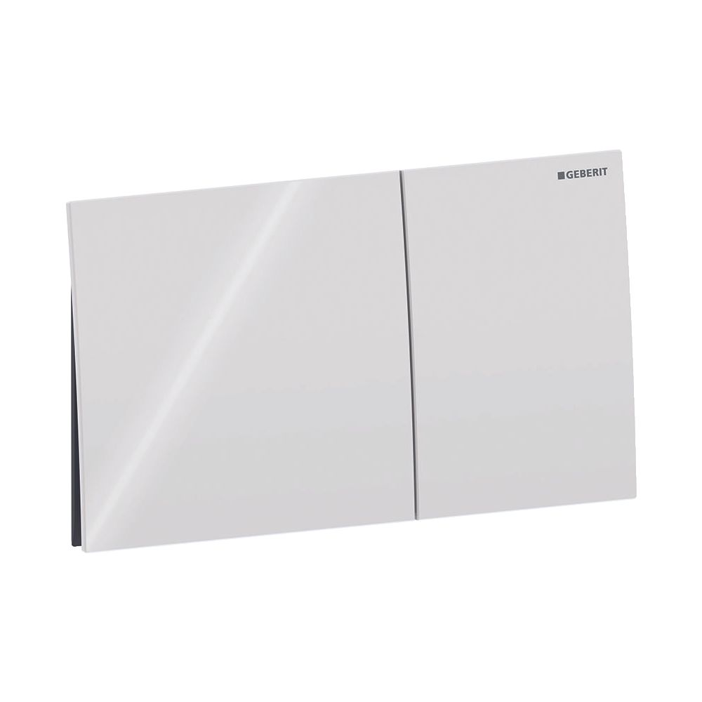 Geberit Drückerplatte Sigma70, 2-Mengen-Spülung Square Breite 25cm, Glas, Weiß... GEBERIT-115622SI1 4025410762221 (Abb. 2)