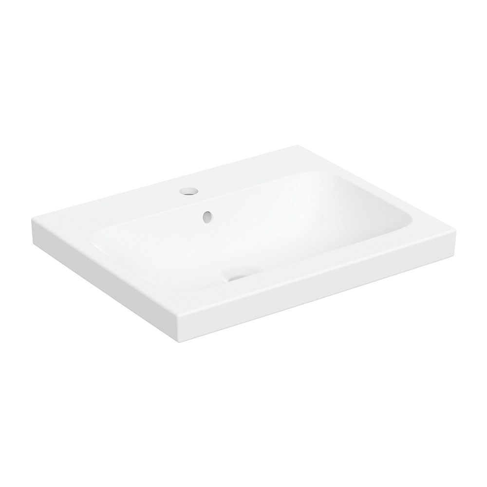 Geberit iCon Light Aufsatzwaschtisch, Breite 60cm, Tiefe 48cm, Hahnloch mittig, Über... GEBERIT-501847JT1 4025410652195 (Abb. 2)