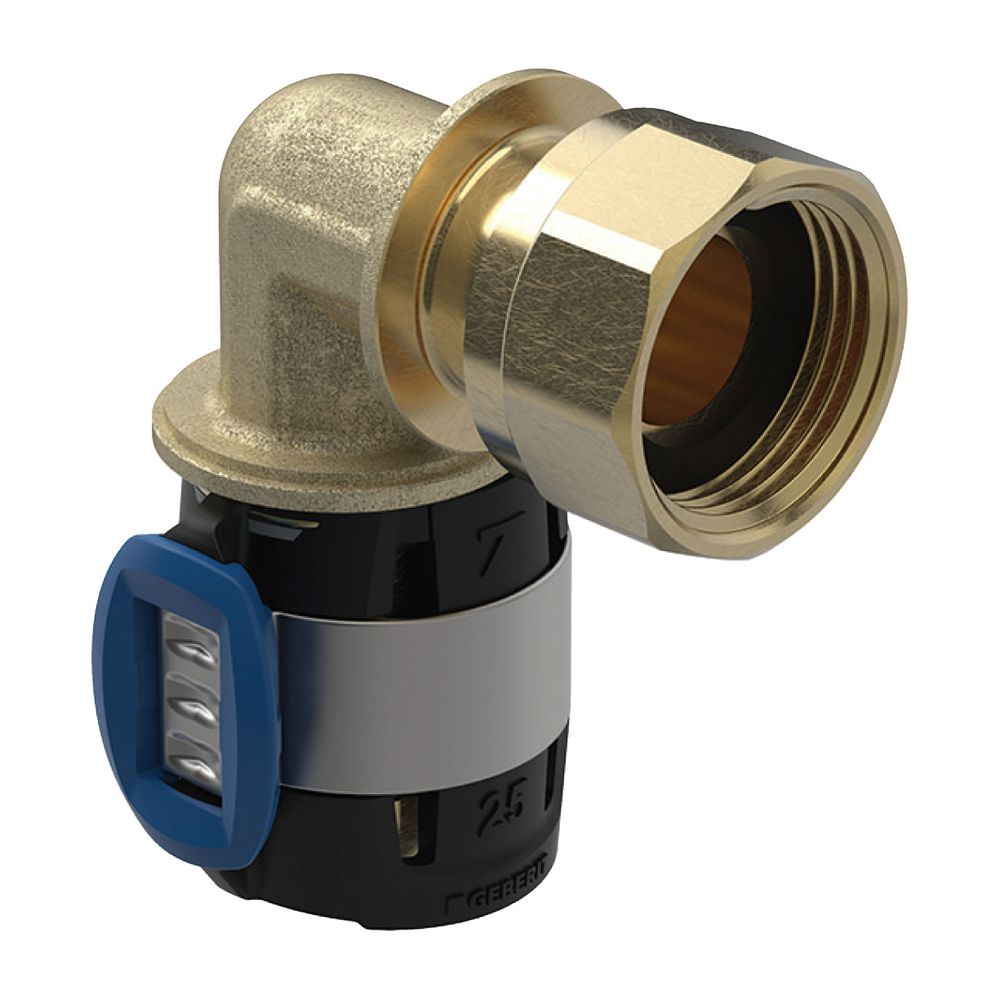 Geberit FlowFit Übergangsbogen 90 Grad mit Überwurfmutter bleifreie Siliziumbronze, ... GEBERIT-620694001 4025410052018 (Abb. 2)