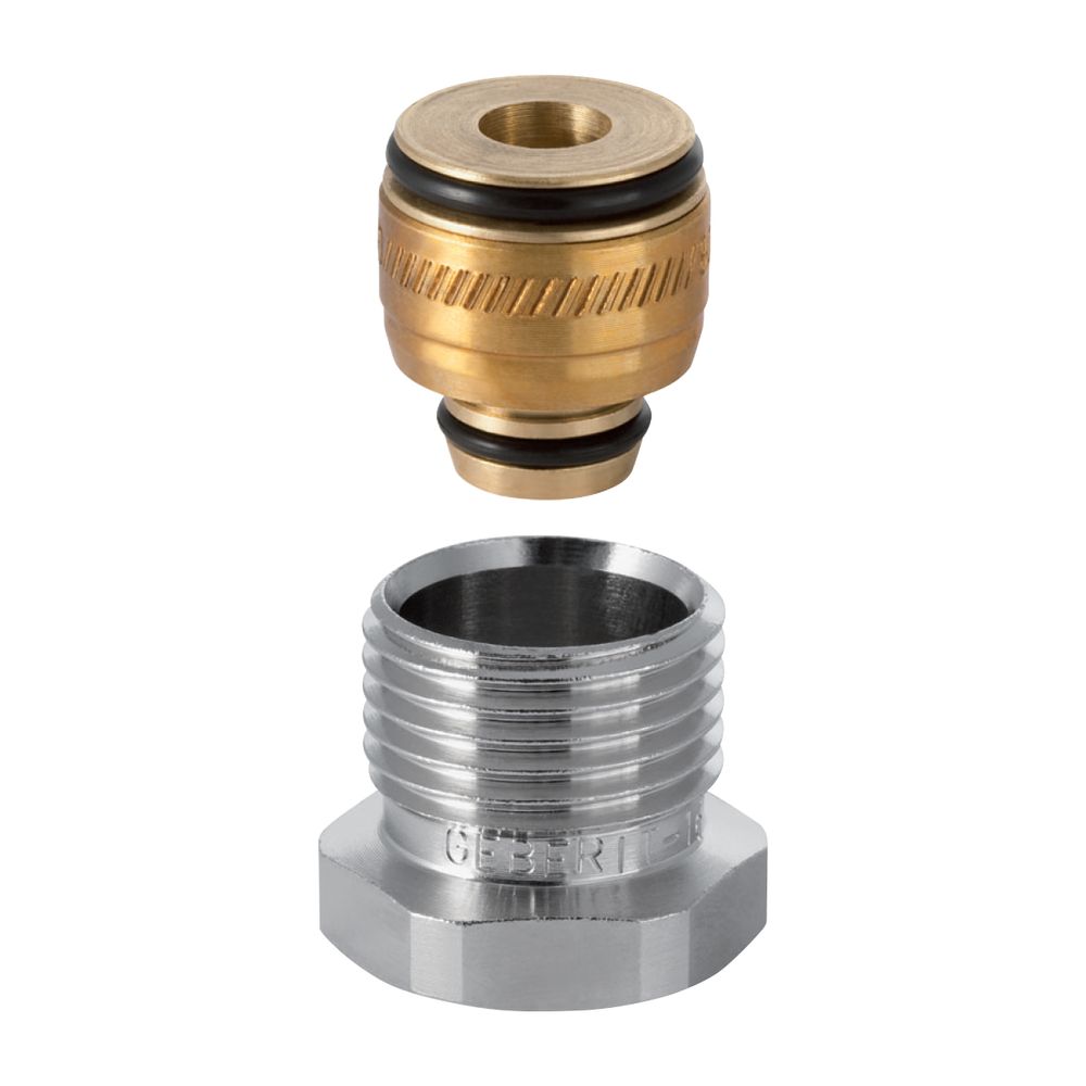 Geberit Anschlussverschraubung mit Außengewinde, Heimeier CW617N, d 16mm, G 1/2″, ve... GEBERIT-650515221 4025416726739 (Abb. 2)