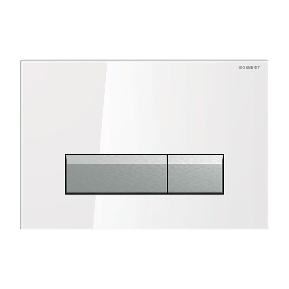 Geberit Sigma 40 Drückerplatte 2-Mengen-Spülung geeignet für Einbau von SK mit Geruc... GEBERIT-242601SI1 4025416172222 (Abb. 2)