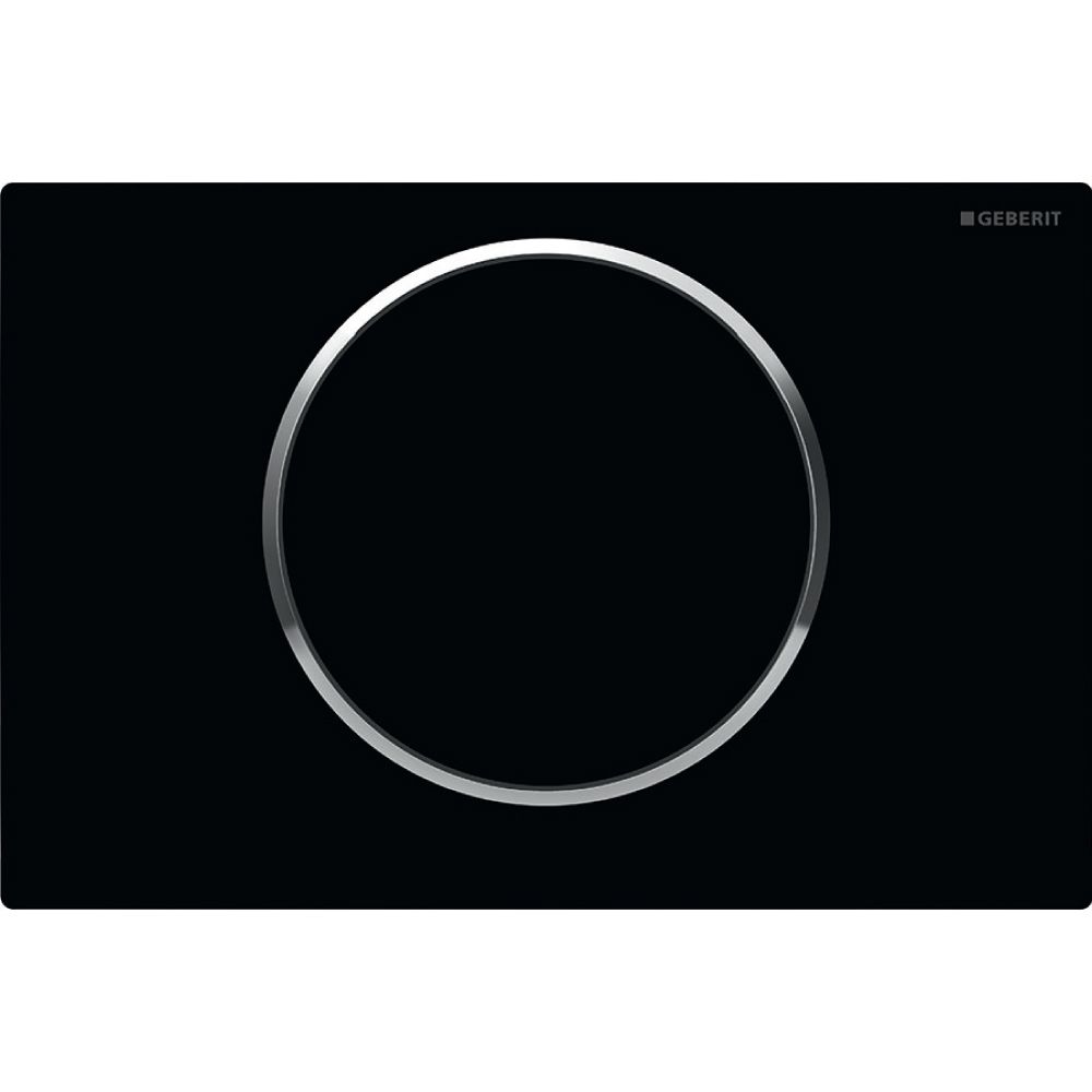 Geberit Sigma 10 Drückerplatte, für Spül-Stopp-Spülung Schwarz, Hochglanz verchromt... GEBERIT-115758KM5 4025416198000 (Abb. 2)