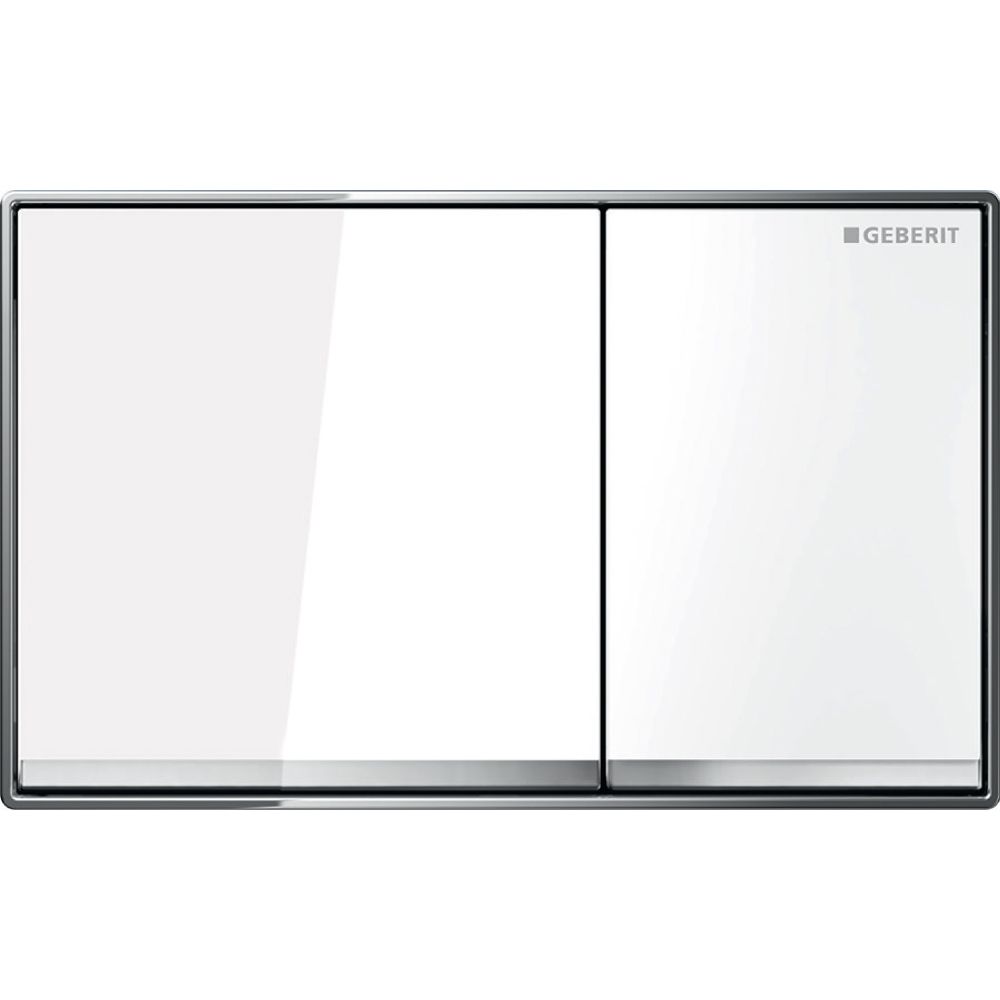 Geberit Omega 60 Drückerplatte, 2-Mengen-Spülung, Square, flächenbündig Weiß, verspi... GEBERIT-115081SI1 4025416301349 (Abb. 2)