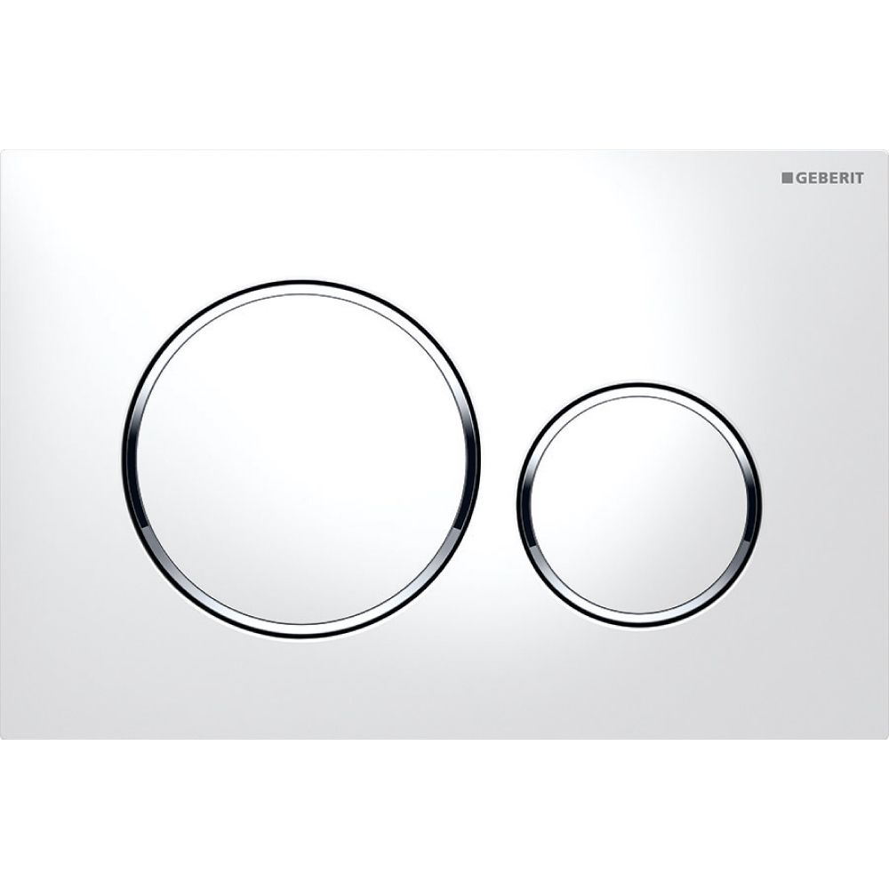 Geberit Sigma 20 Drückerplatte mit 2-Mengen-Spülung, Weiß, Hochglanz verchromt... GEBERIT-115882KJ1 4025416544562 (Abb. 2)