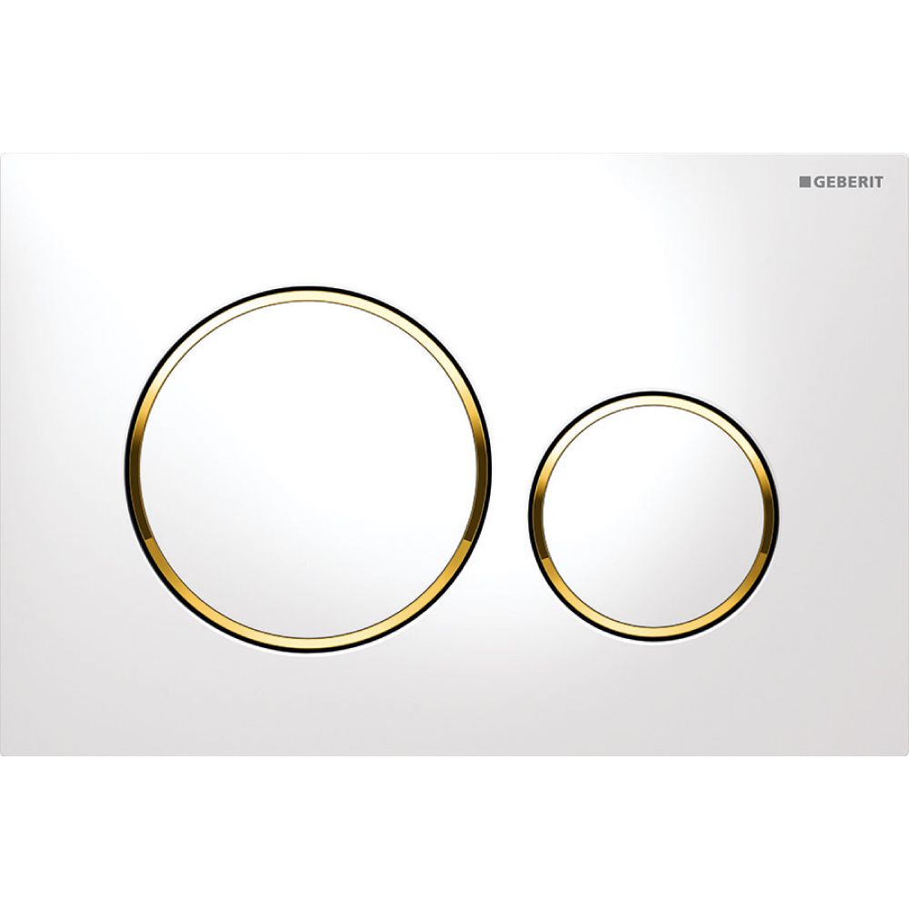 Geberit Sigma 20 Drückerplatte mit 2-Mengen-Spülung, Weiß, vergoldet... GEBERIT-115882KK1 4025416544579 (Abb. 2)