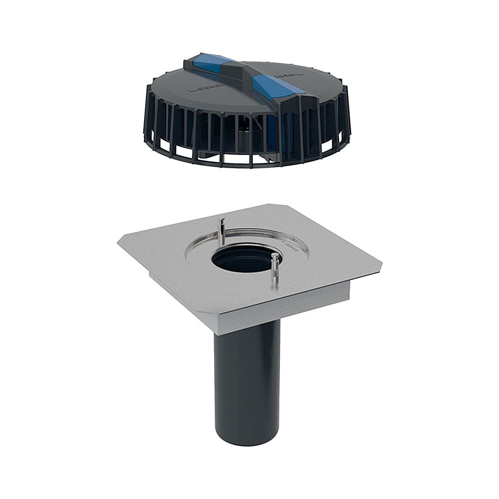 Geberit Pluvia Dachwassereinlauf mit Anschlussblech für Rinnen Maximale Ablaufleistu... GEBERIT-359100001 4025410162847 (Abb. 1)
