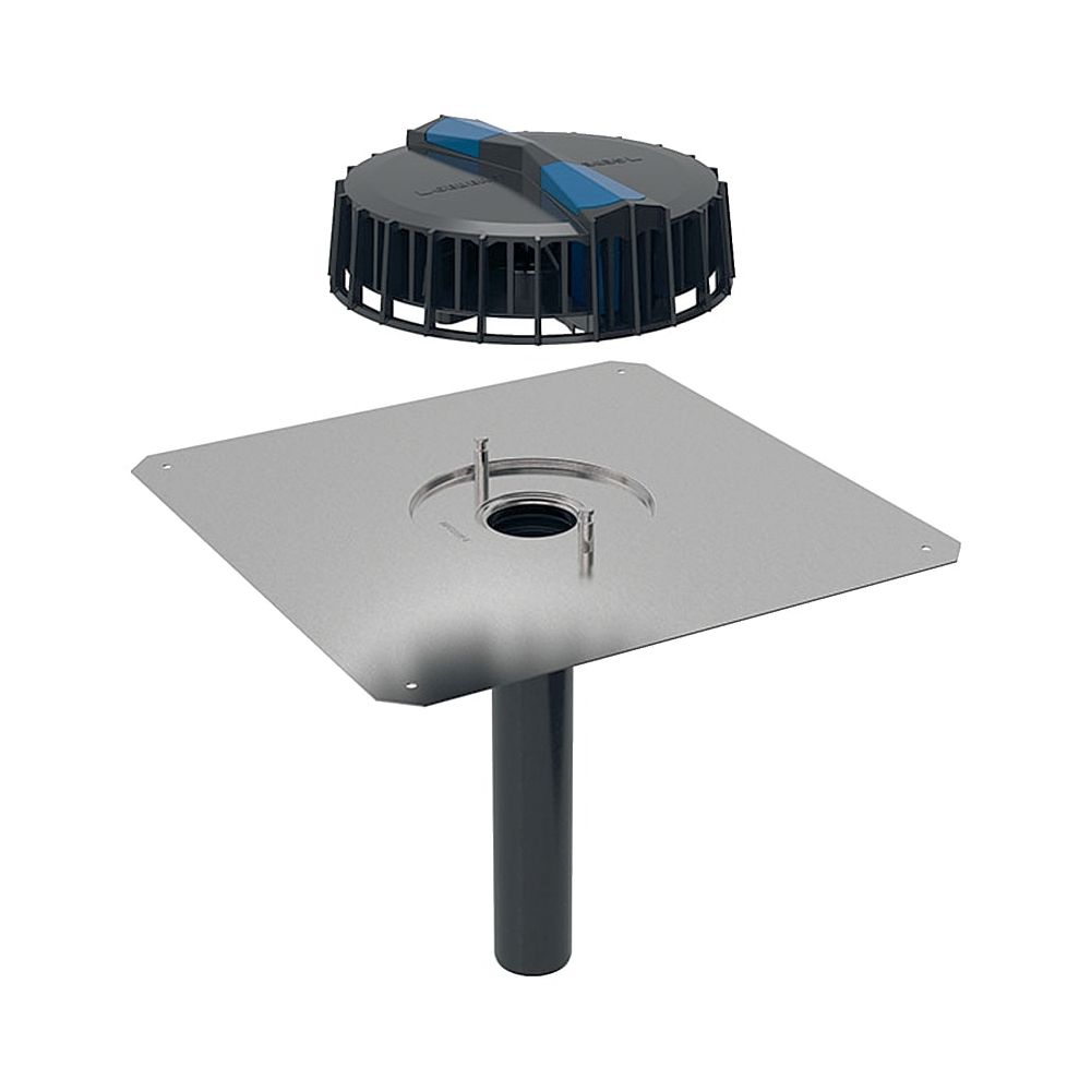 Geberit Pluvia Dachwassereinlauf mit Anschlussblech Maximale Ablaufleistung 12l/s... GEBERIT-359108001 4025410162922 (Abb. 1)