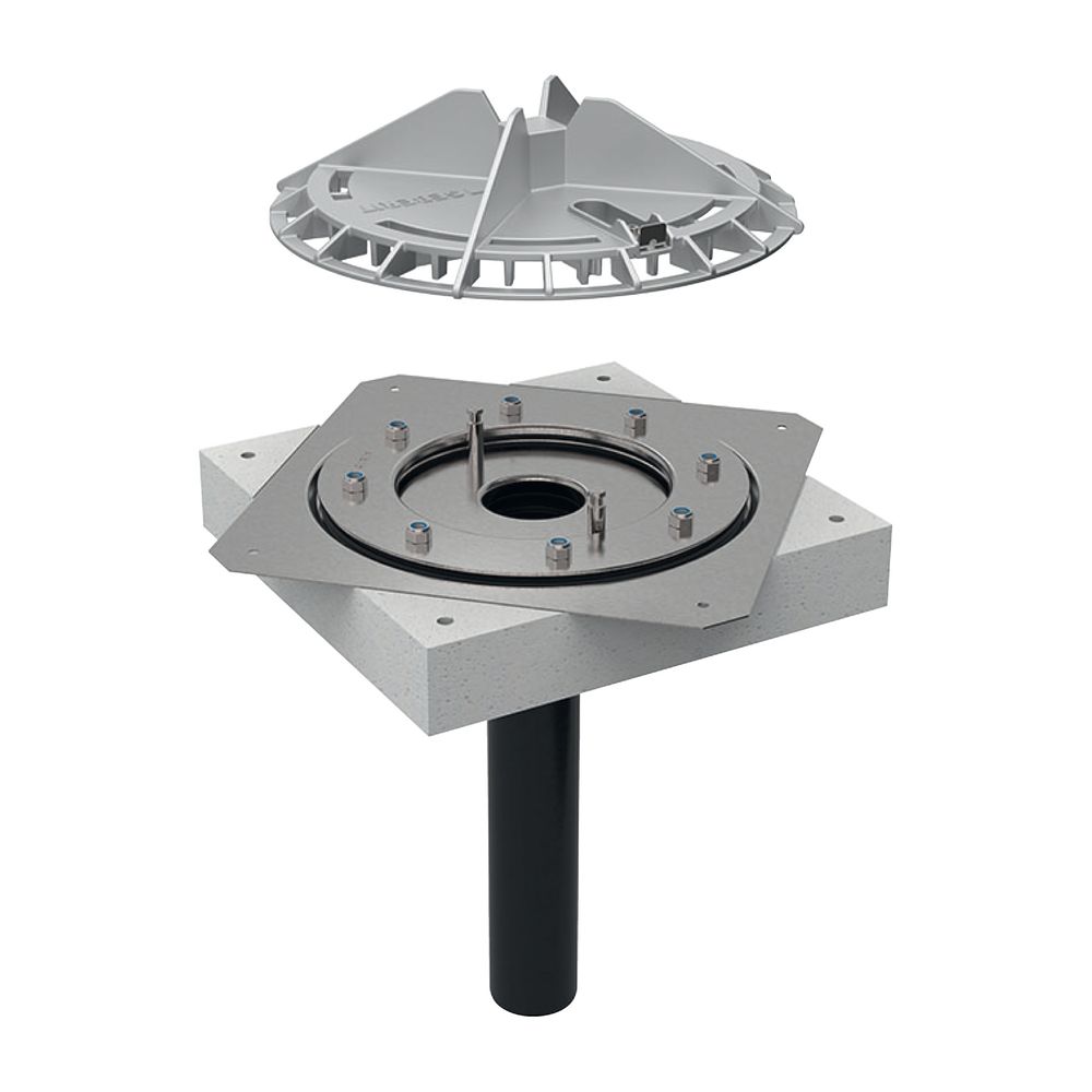 Geberit Pluvia Dachwassereinlauf, Befestigungsflansch für Dachabdichtungsfolien Laub... GEBERIT-359106001 4025410162908 (Abb. 2)