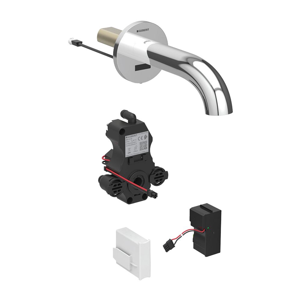 Geberit Piave Waschtischarmatur Wandmontage, Netzbetrieb, mit Mischer, Länge 17cm, H... GEBERIT-116262211 4025416835318 (Abb. 2)