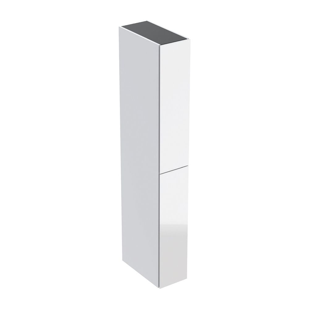 Geberit Hochschrank mit zwei Auszügen 24x180x48cm, Weiß hochglänzend/Glas, Weiß... GEBERIT-503011012 4025410126757 (Abb. 2)