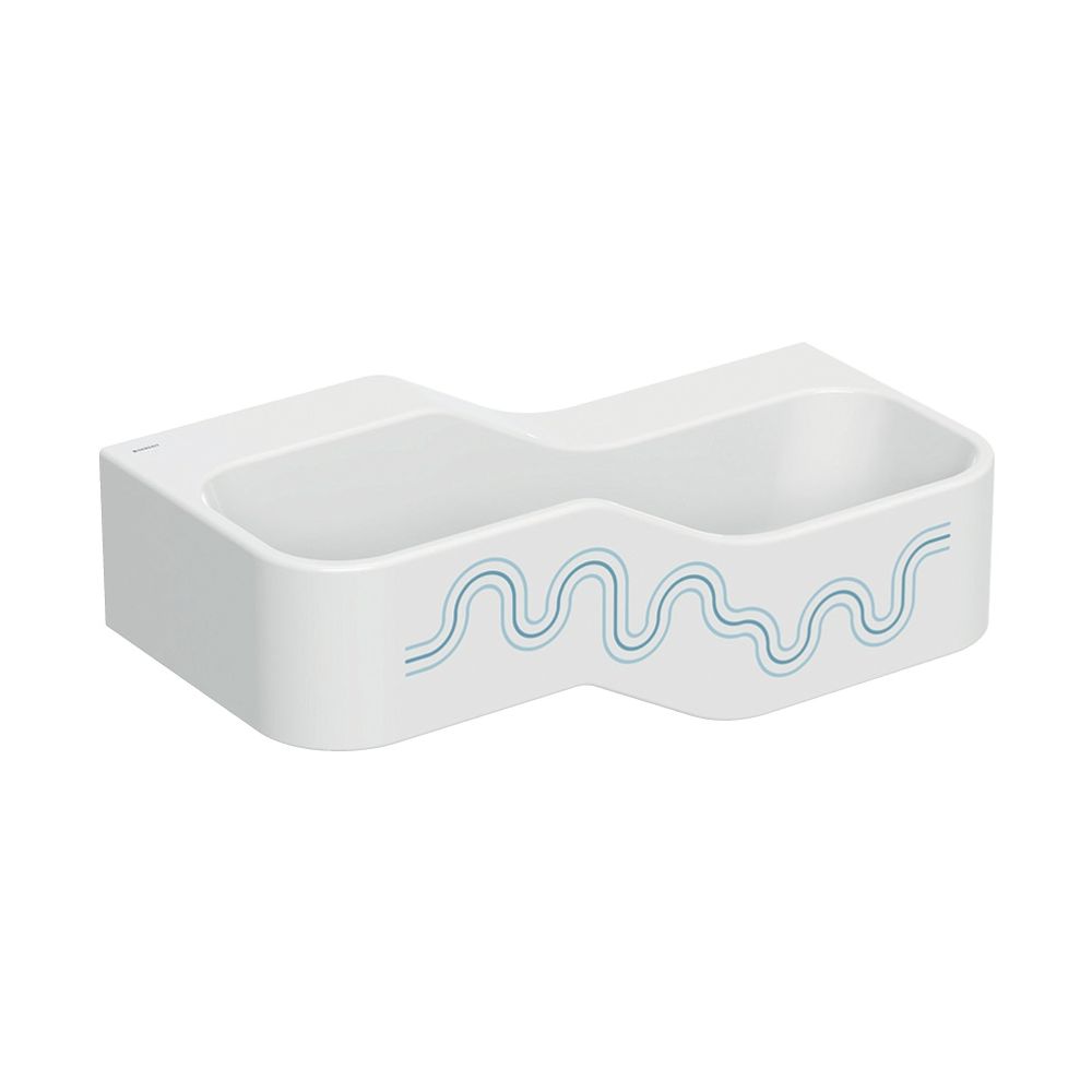 Geberit Bambini Spiel-/Waschlandschaft, 2 Waschplätze, tieferes Becken rechts B 90cm... GEBERIT-502974SX2 4064746000409 (Abb. 2)