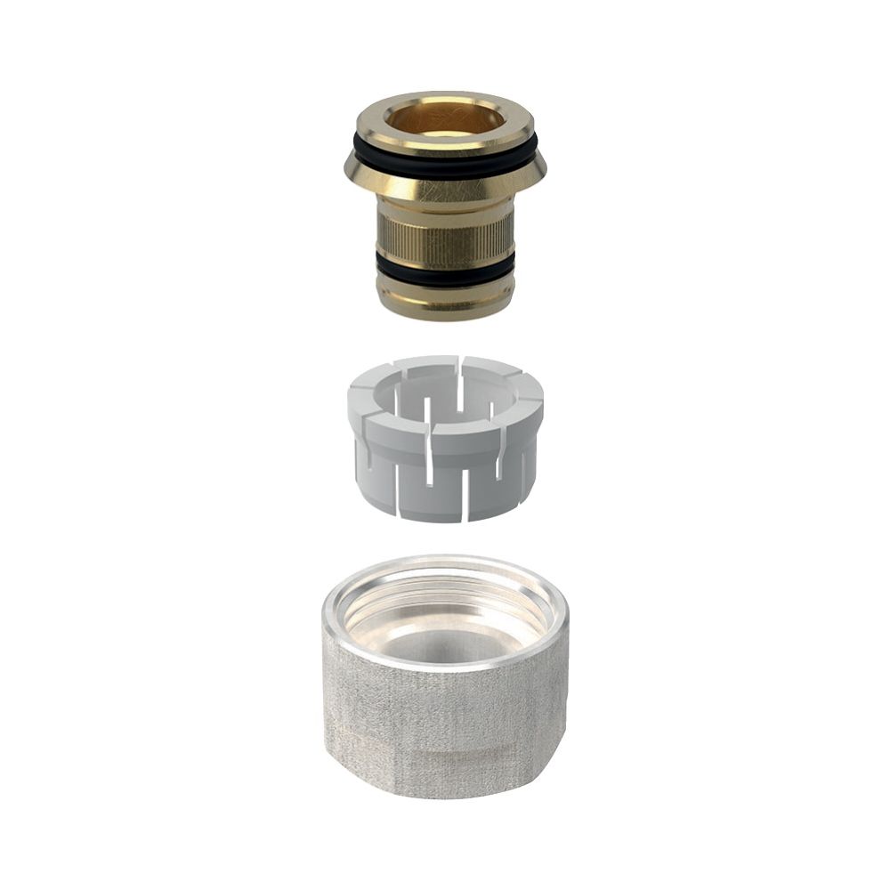 Geberit FlowFit Anschlussverschraubung für Eurokonus, für Systemrohre ML, PB d 16mm... GEBERIT-619055001 4064746013287 (Abb. 1)