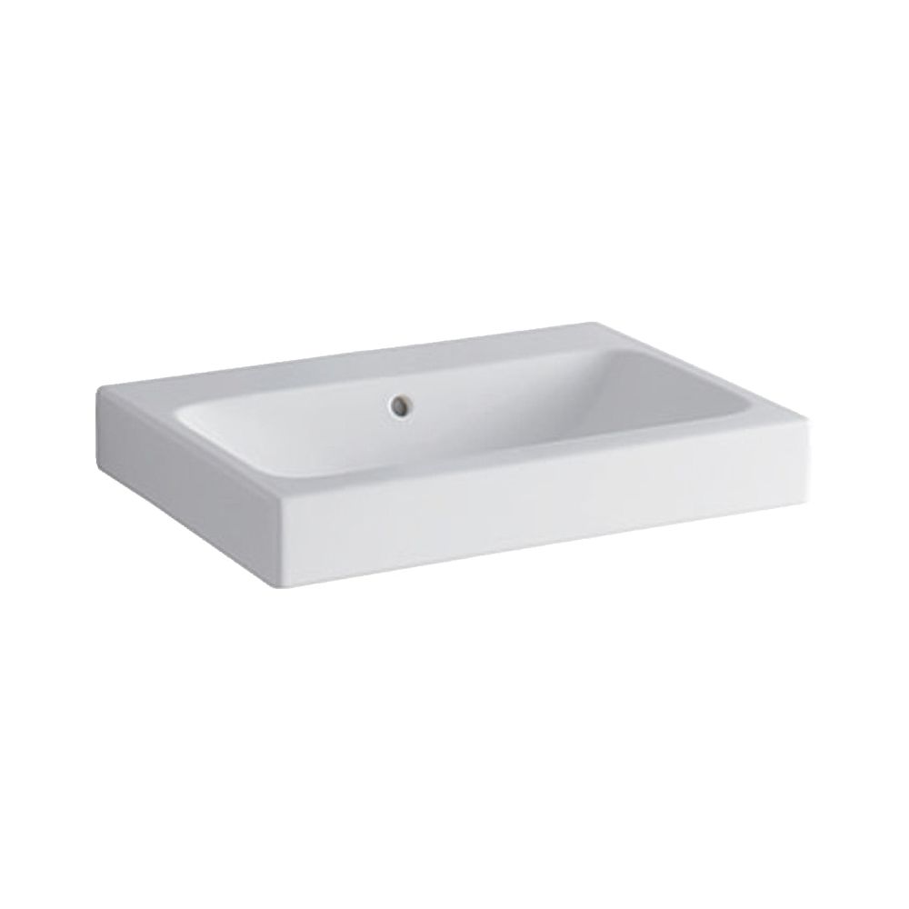 Geberit iCon Waschtisch, Breite 60cm, Tiefe 48,5cm, ohne Hahnloch, Überlauf sichtbar... GEBERIT-124063600 4022009320688 (Abb. 1)
