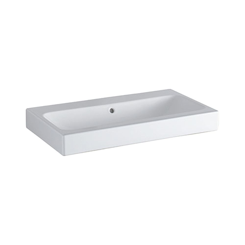 Geberit iCon Waschtisch, Breite 75cm, Tiefe 48,5cm, ohne Hahnloch, Überlauf sichtbar... GEBERIT-124078000 4022009333183 (Abb. 1)