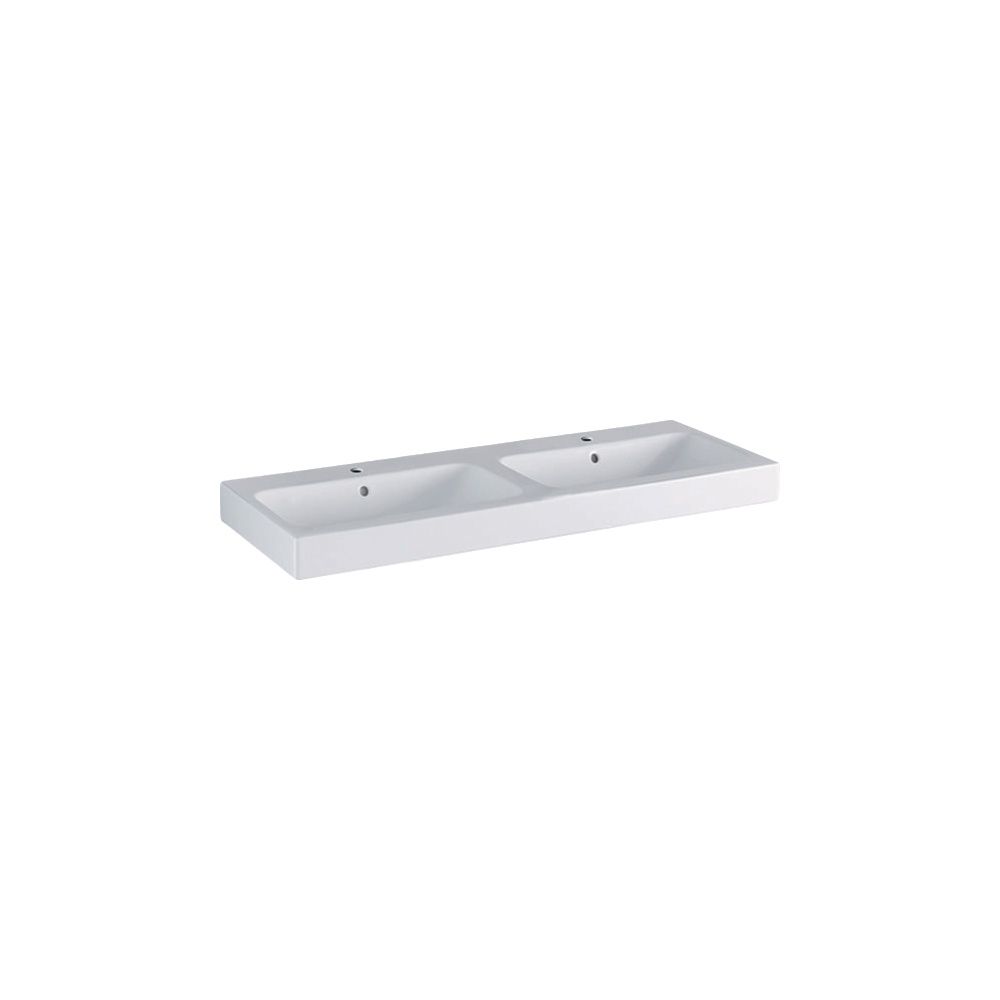Geberit iCon Doppelwaschtisch, Breite 120cm, Tiefe 48,5cm, Hahnloch mittig, Überlauf... GEBERIT-124120000 4022009304398 (Abb. 2)