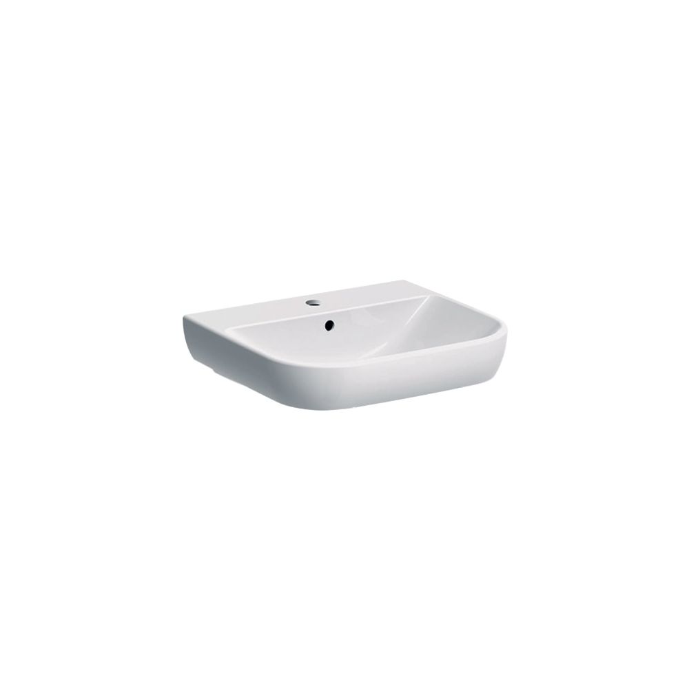 Geberit Smyle Waschtisch, Breite 55cm, Tiefe 48cm, Hahnloch mittig, Überlauf sichtba... GEBERIT-500227011 4025416520283 (Abb. 2)