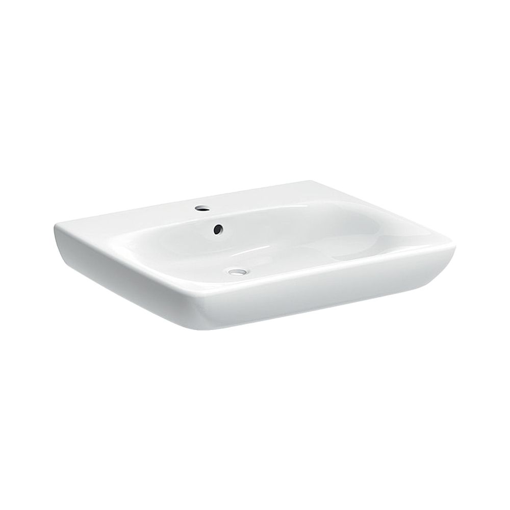Geberit Renova Comfort Waschtisch barrierefrei, Breite 65cm, Tiefe 55cm, Hahnloch mi... GEBERIT-258565000 4022009344011 (Abb. 1)
