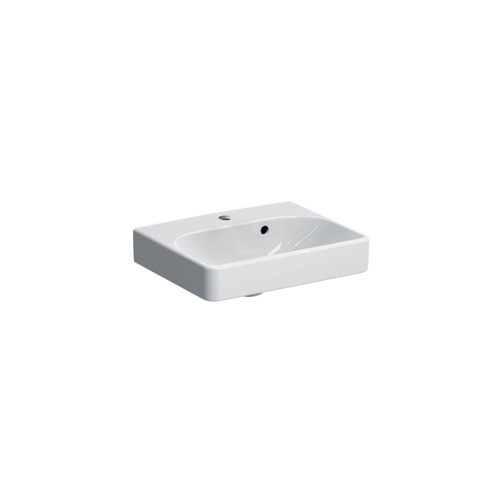 Geberit Smyle Square Handwaschbecken, asymmetrischem Überlauf, 45x16x36cm, Hahnloch ... GEBERIT-500222018 4025416428893 (Abb. 2)