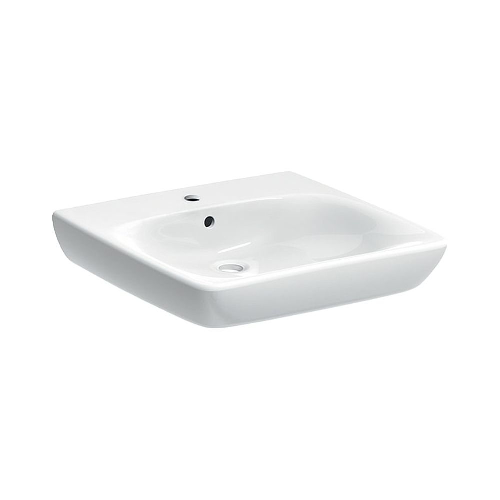 Geberit Renova Comfort Waschtisch barrierefrei, Breite 55cm, Tiefe 55cm, Hahnloch mi... GEBERIT-258555600 4022009344059 (Abb. 1)